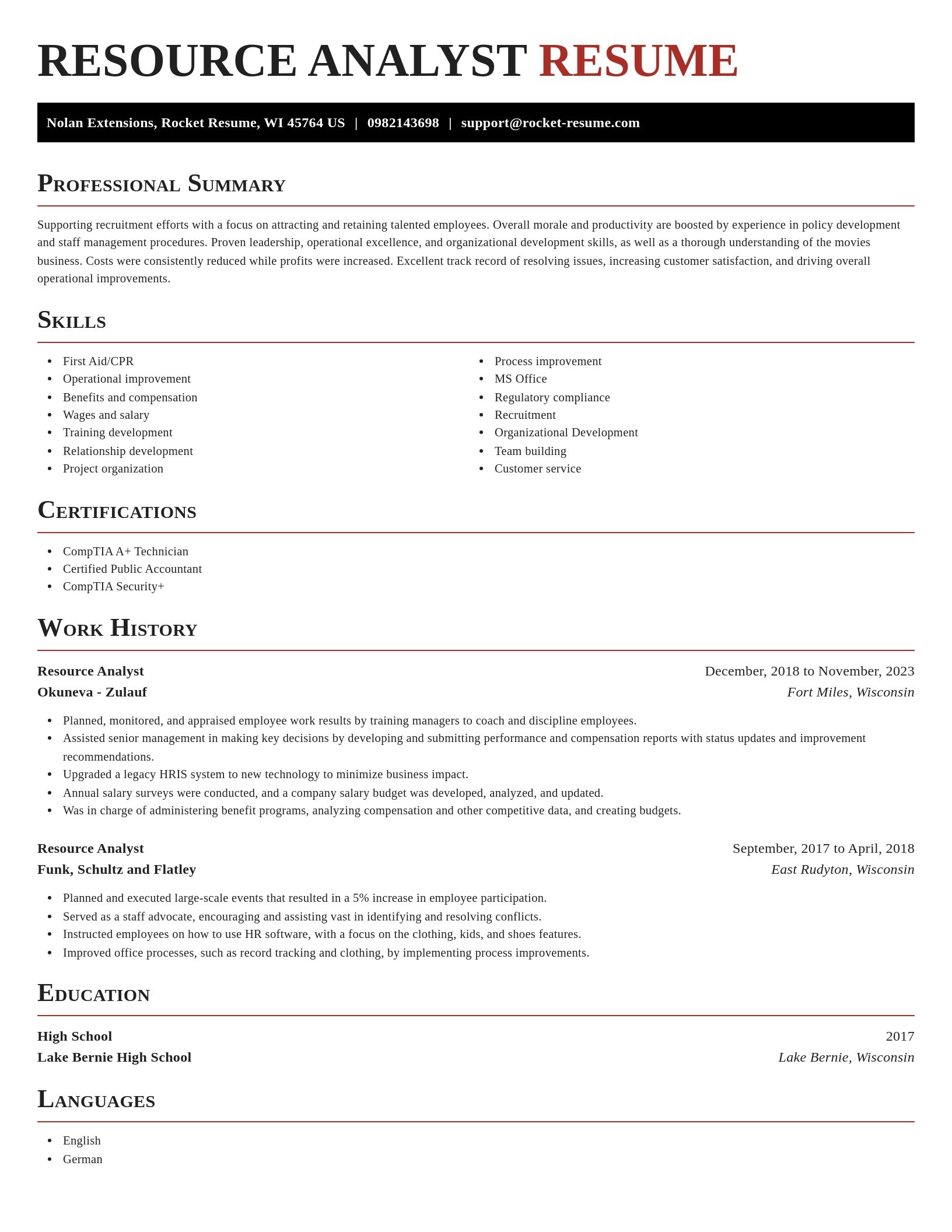 Exquisite resume template