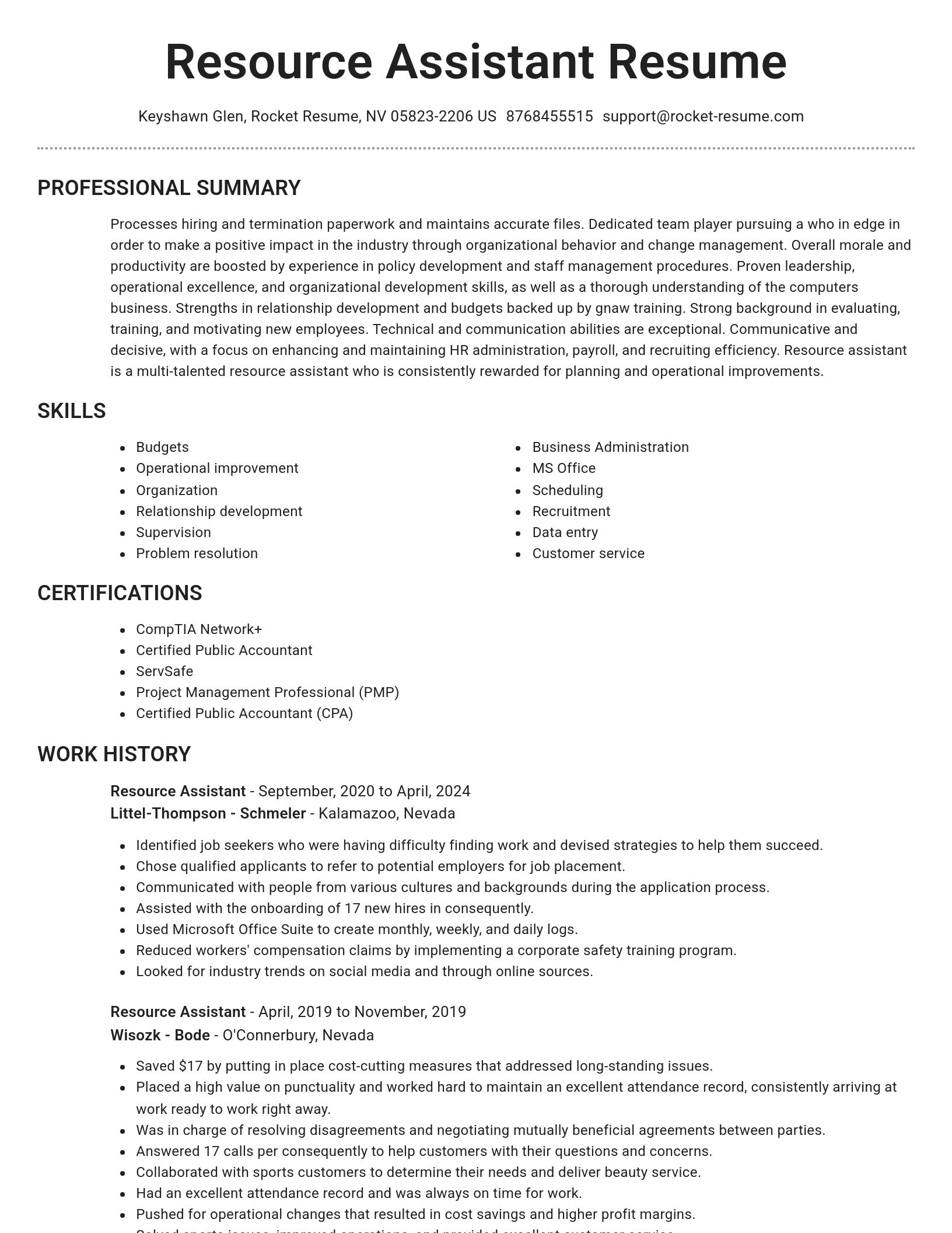 Brilliant resume template