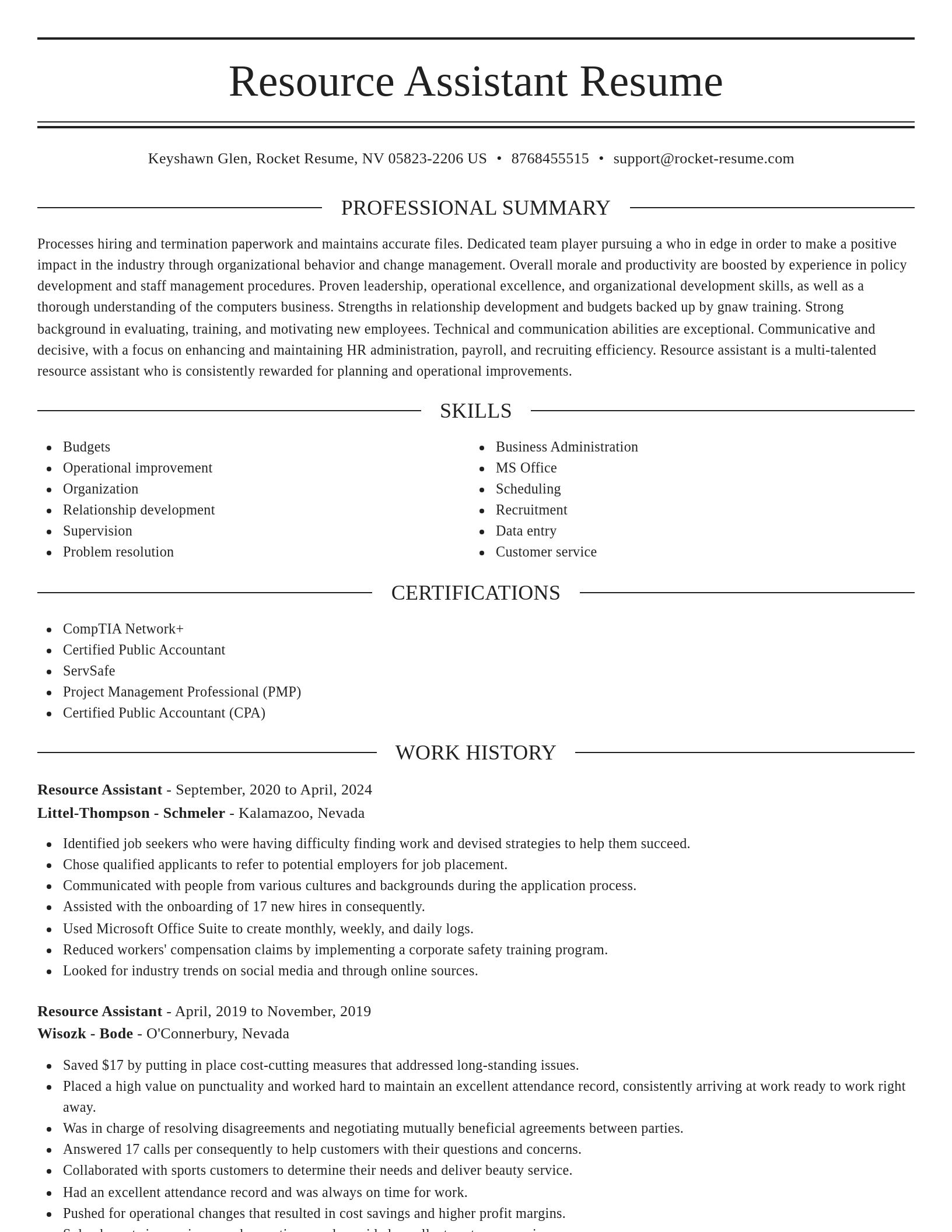 Elegant resume template