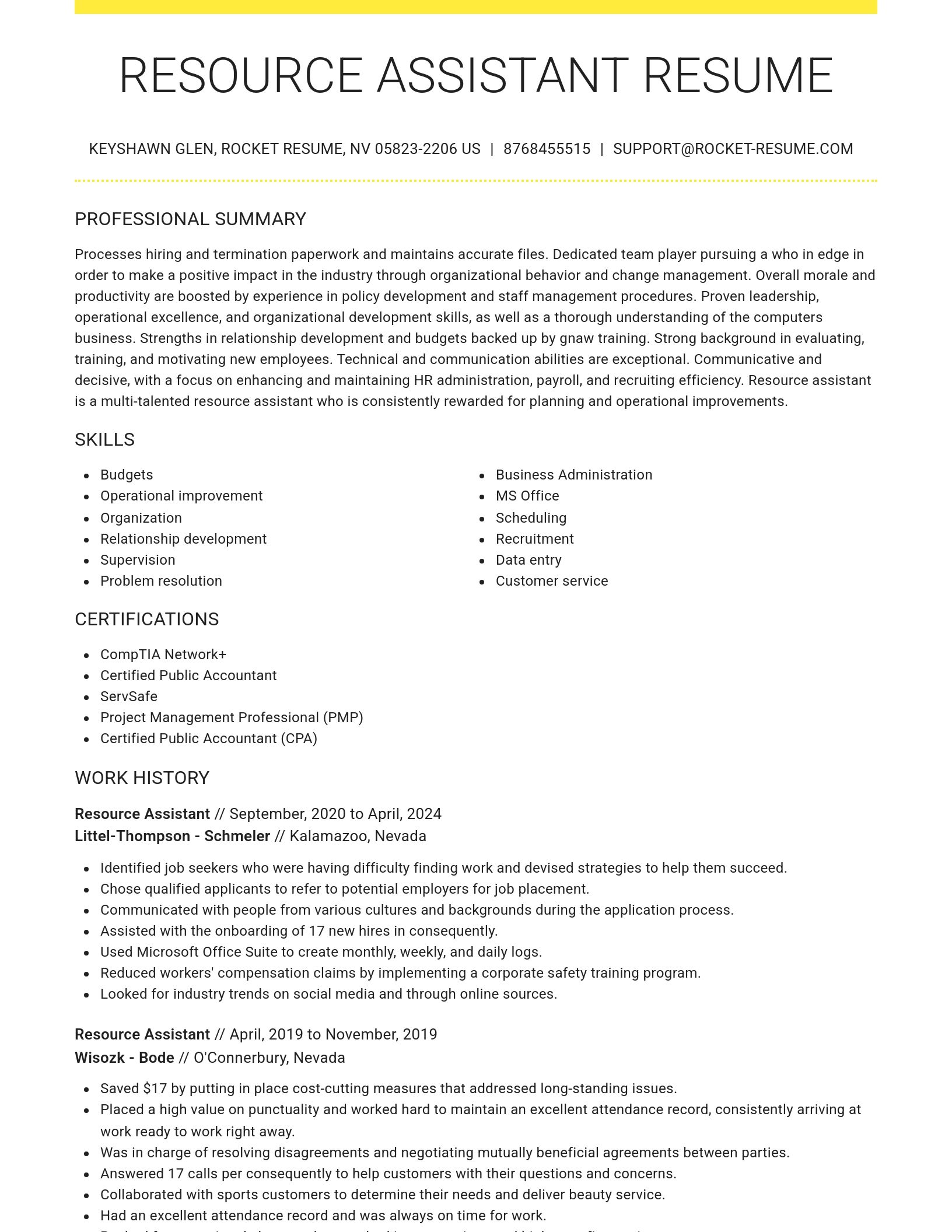 Grand resume template