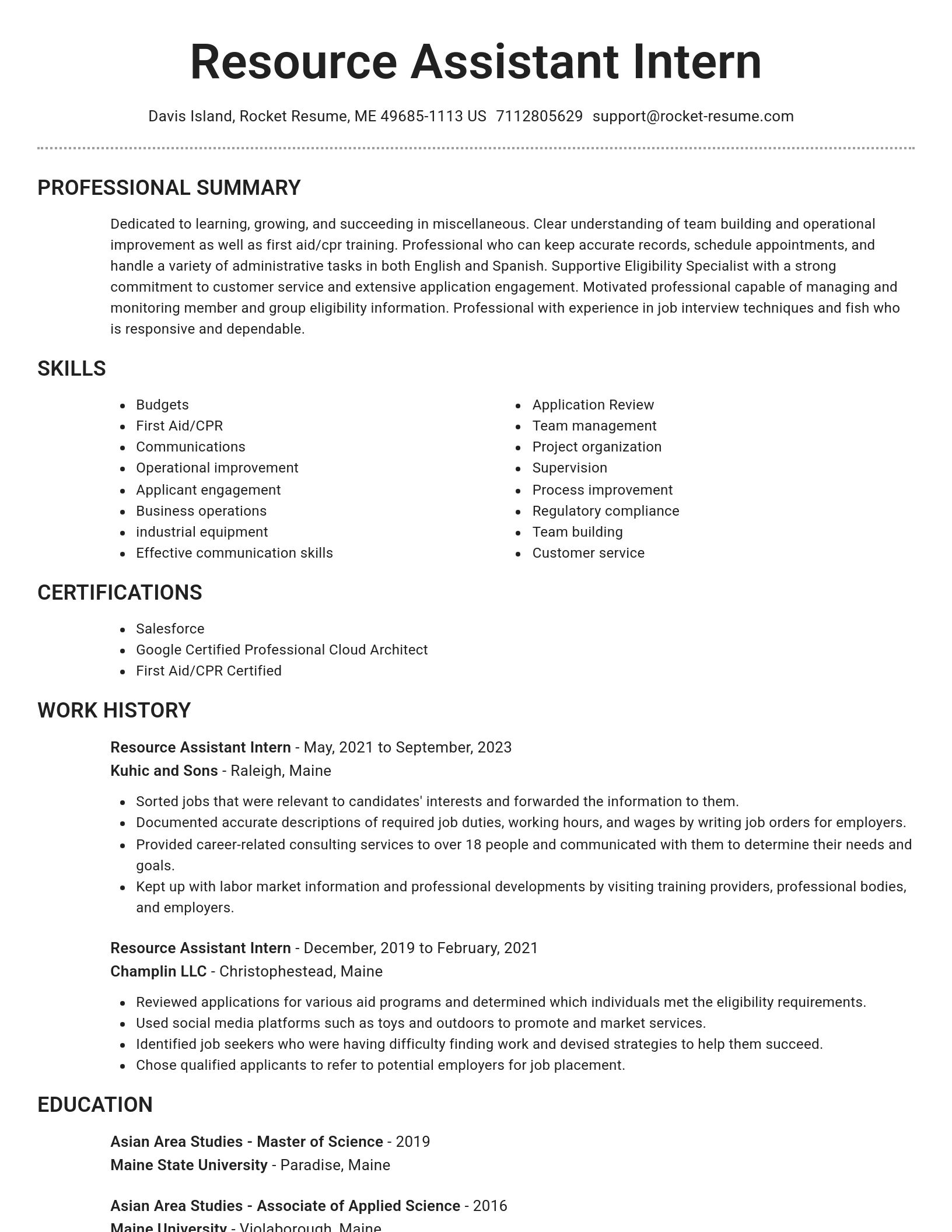 Brilliant resume template