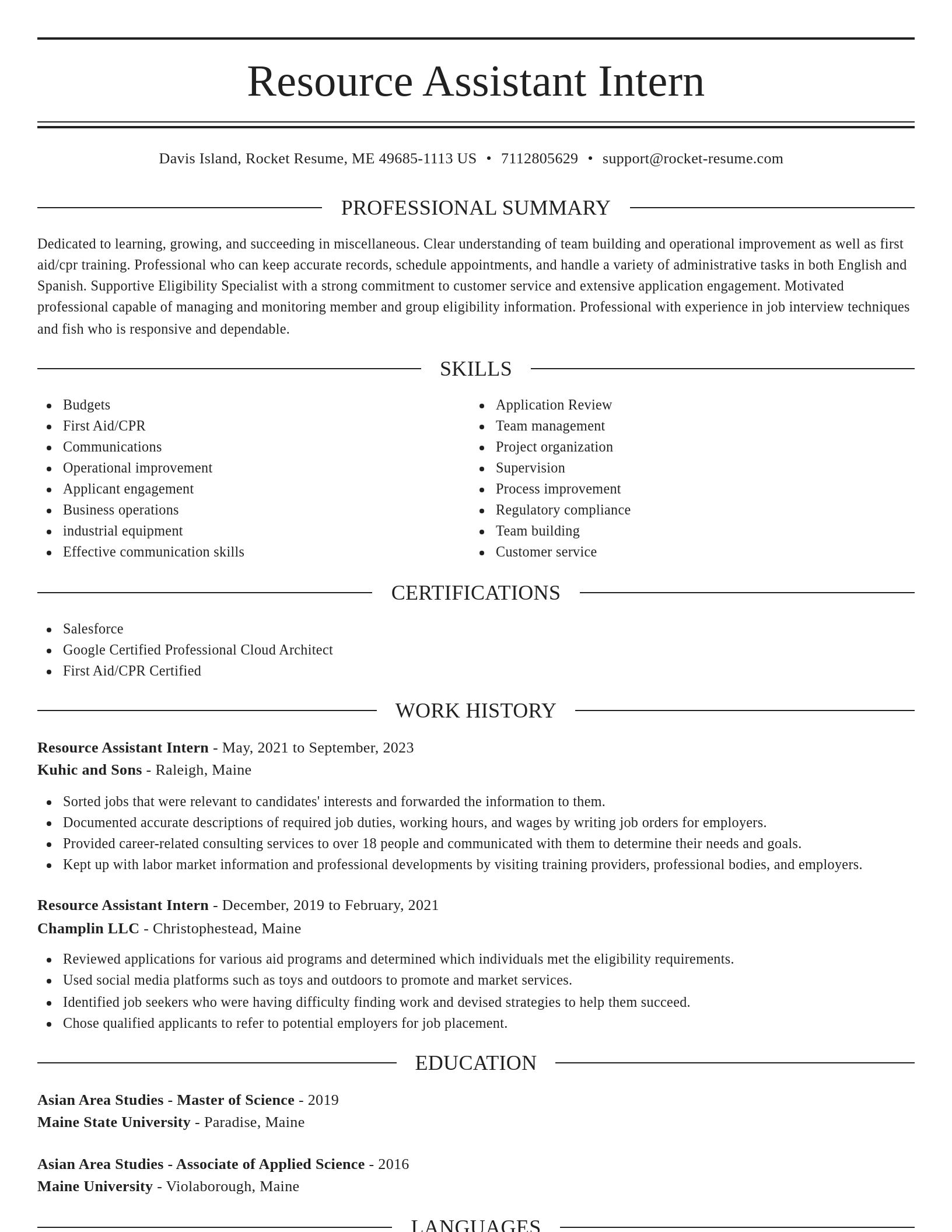 Elegant resume template