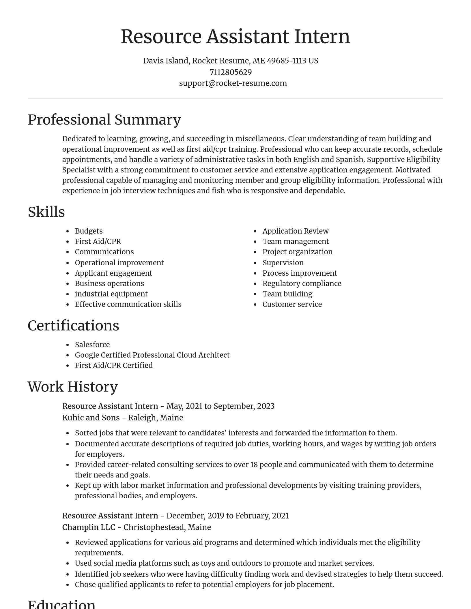 Focal Point resume template