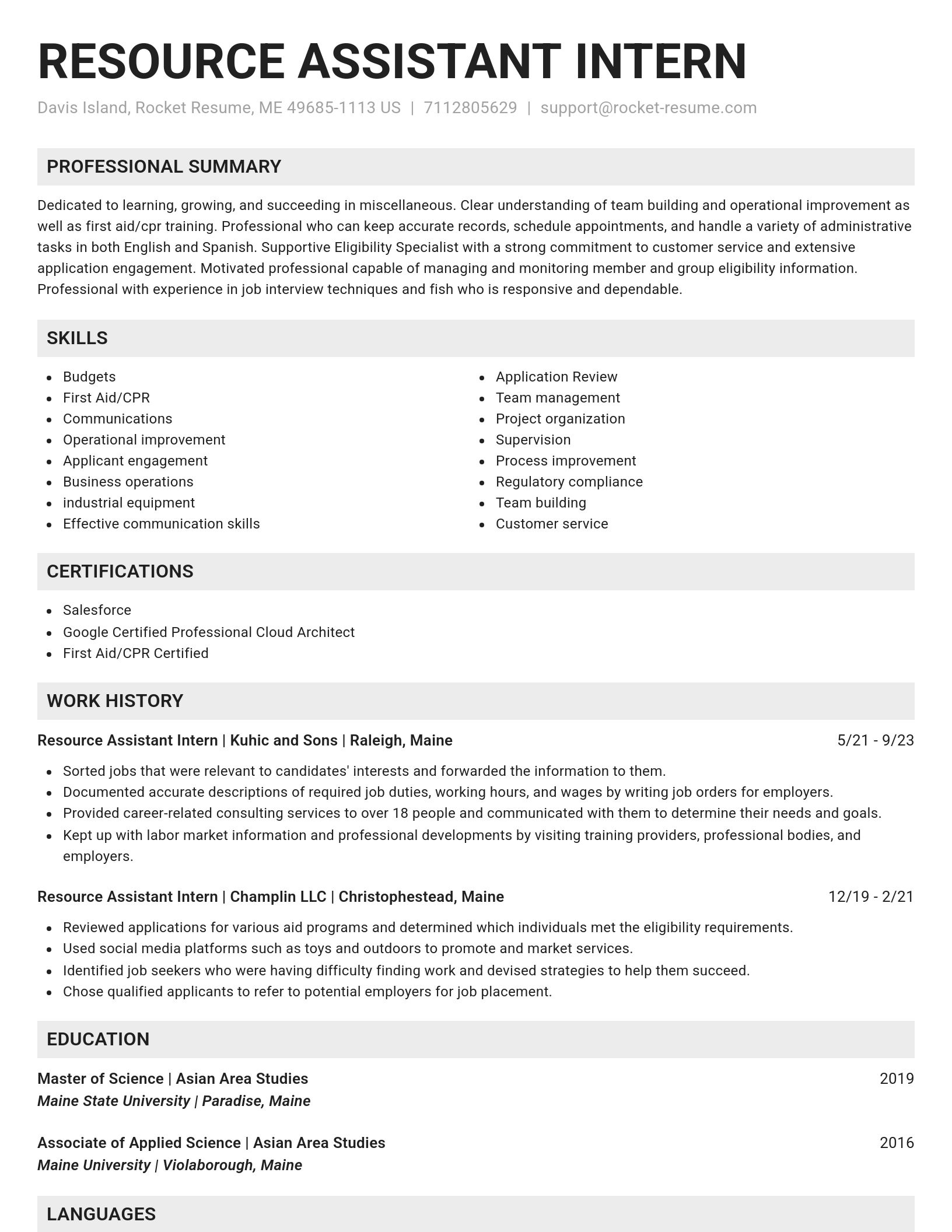 Genius resume template