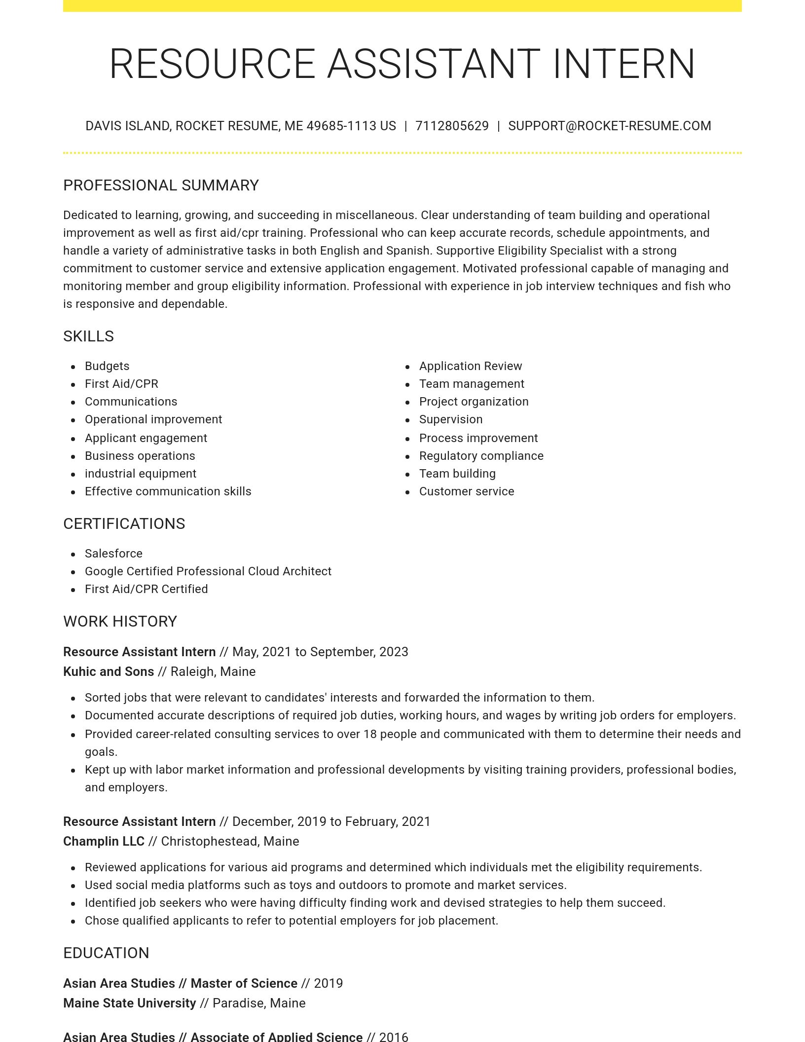 Grand resume template
