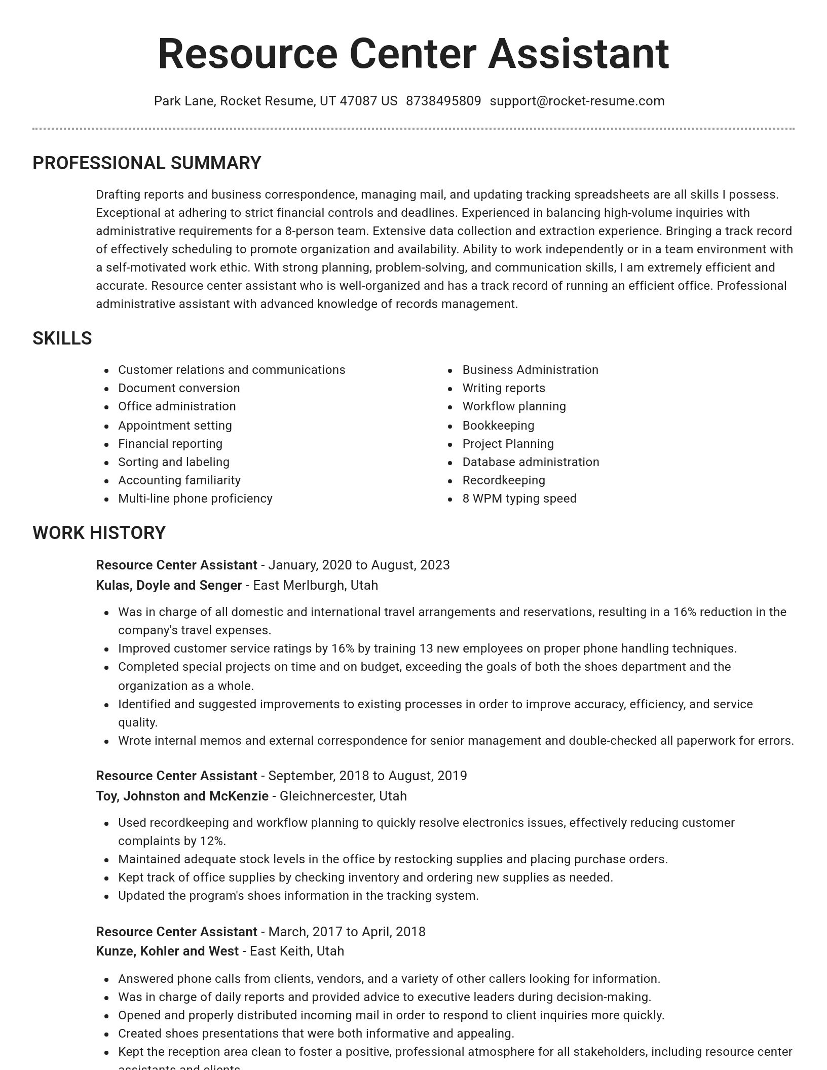 Brilliant resume template
