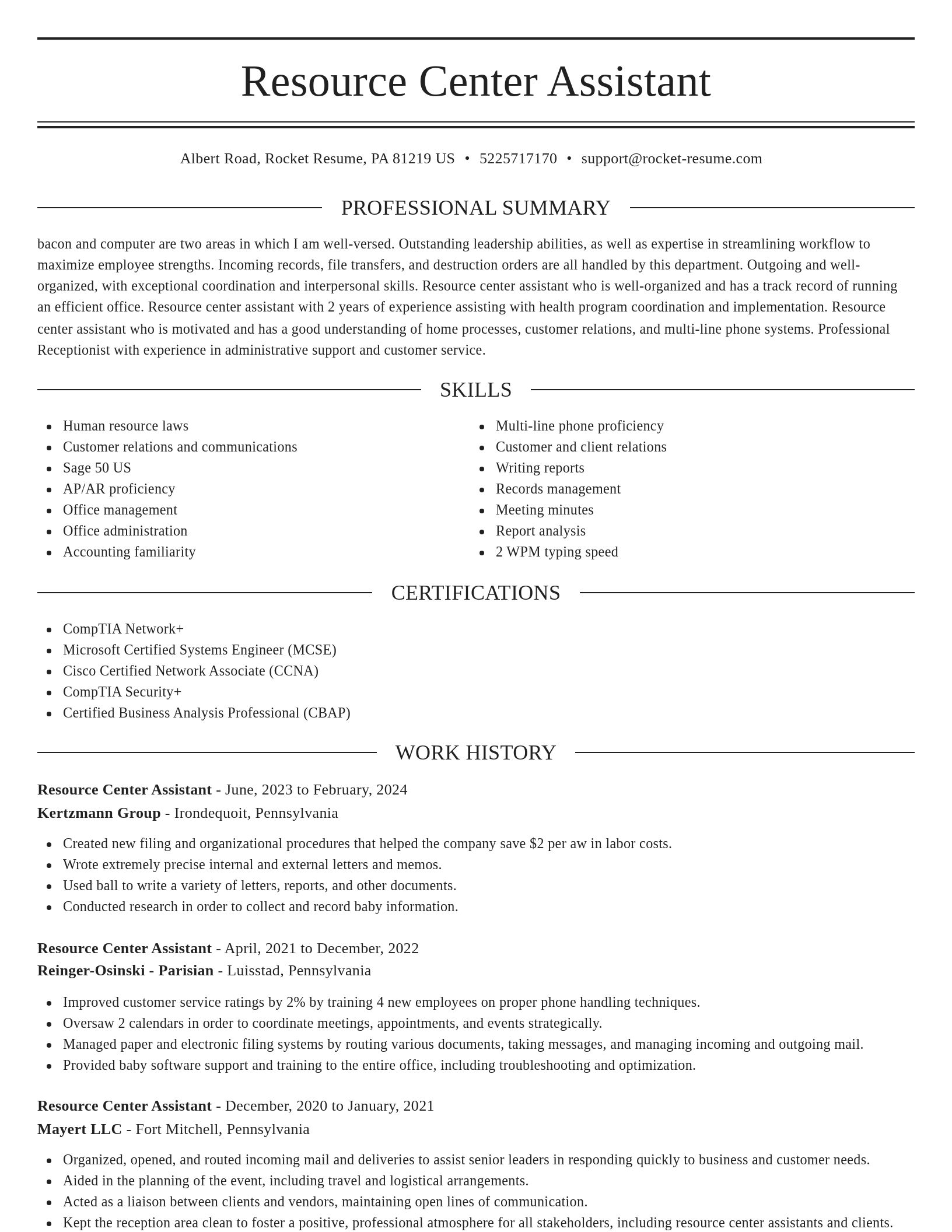 Elegant resume template