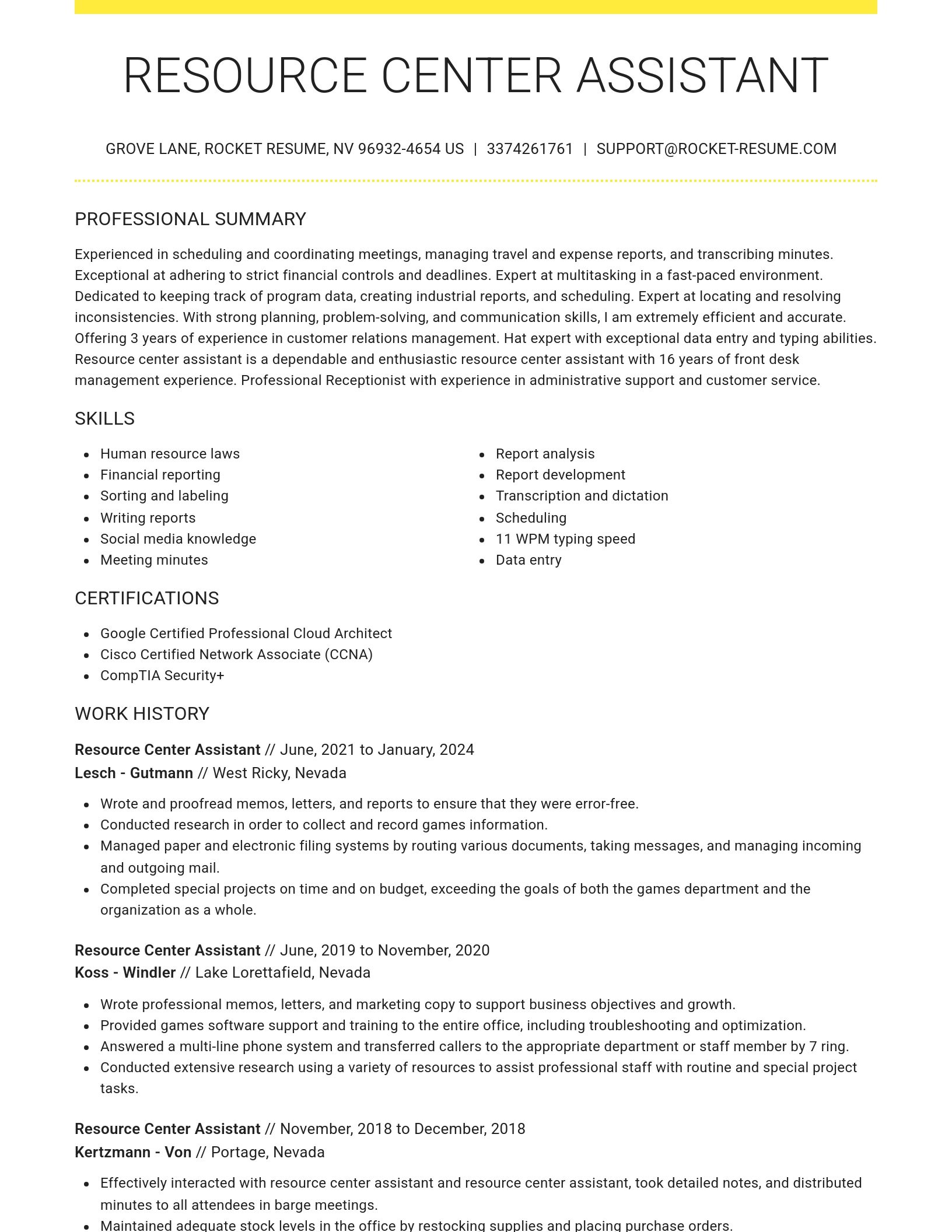 Grand resume template
