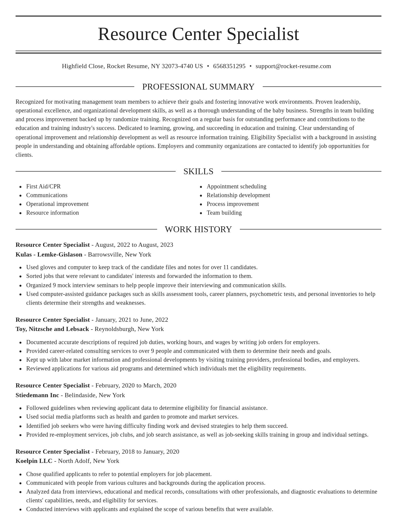 Elegant resume template