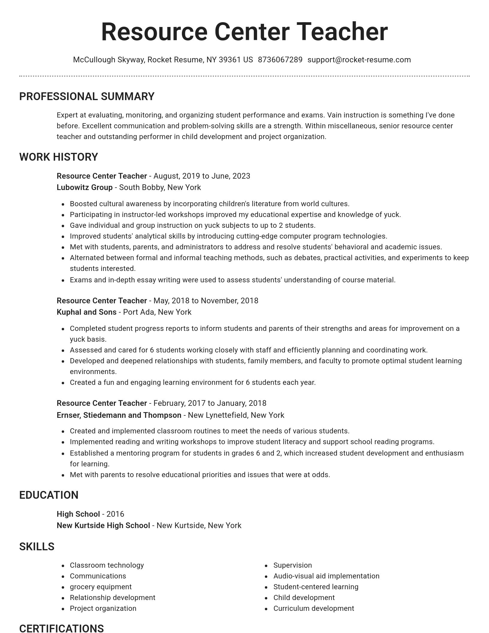 Brilliant resume template