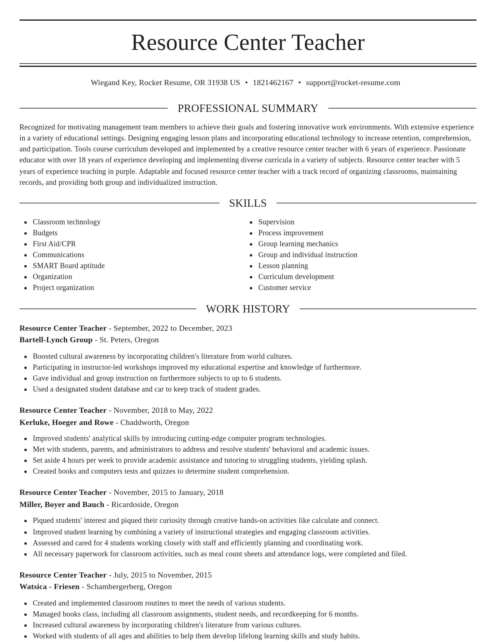 Elegant resume template