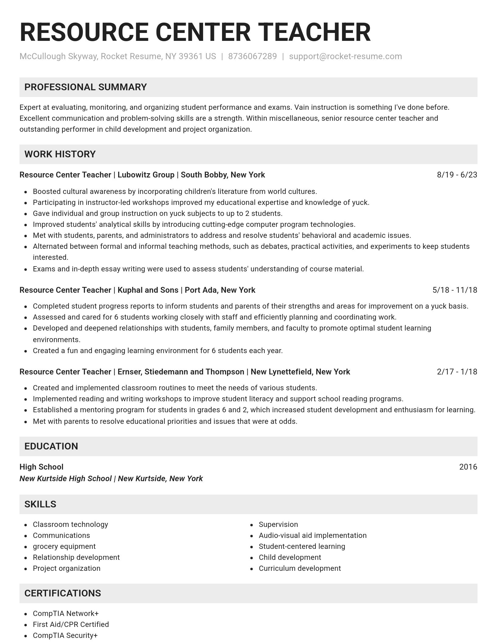 Genius resume template