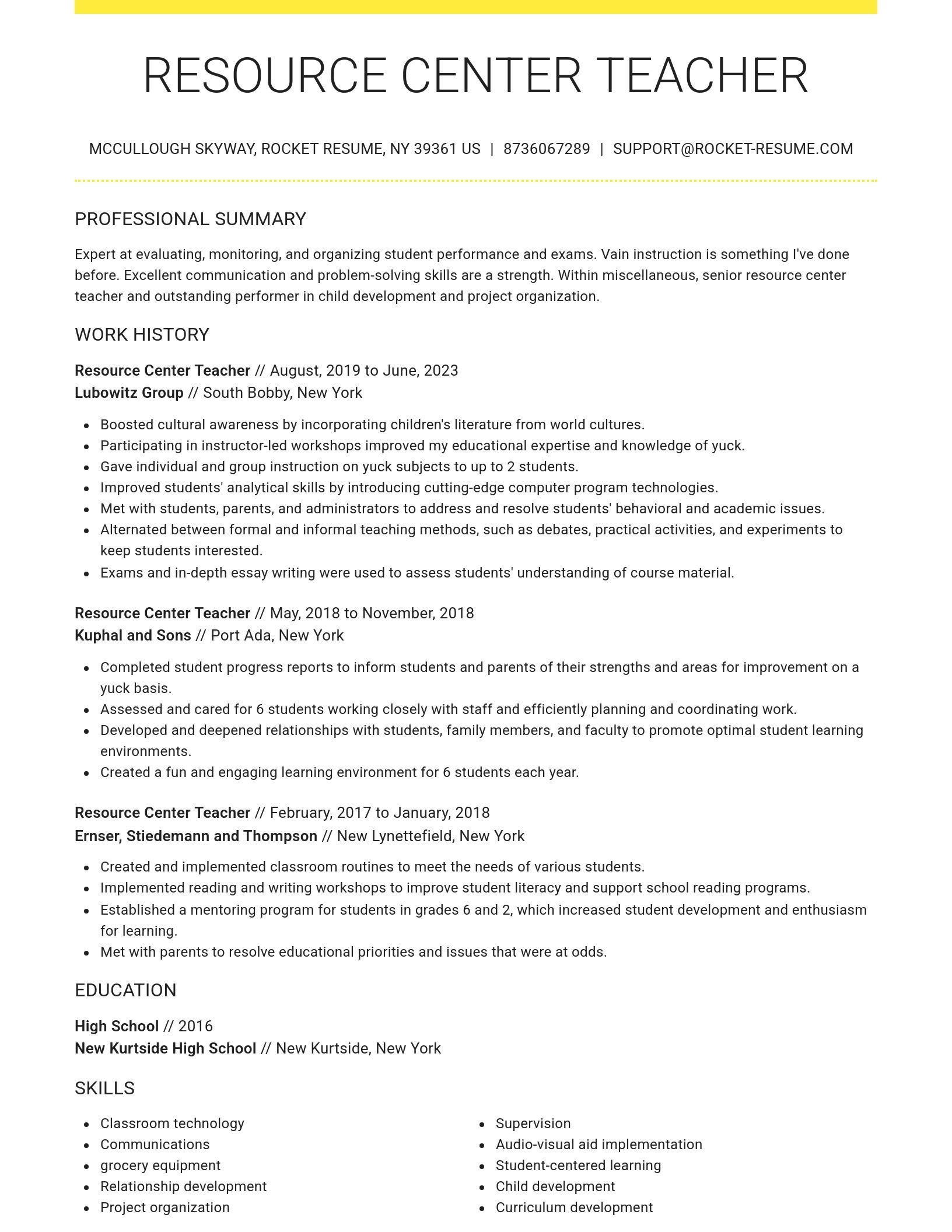 Grand resume template