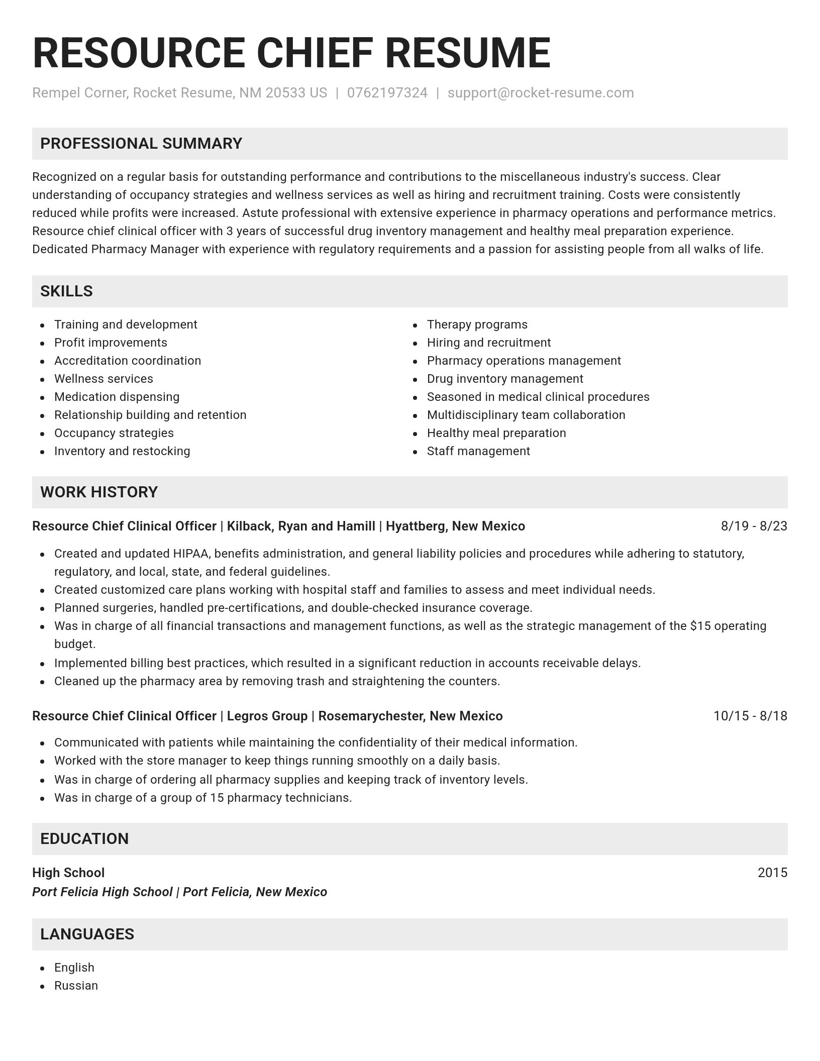 Genius resume template