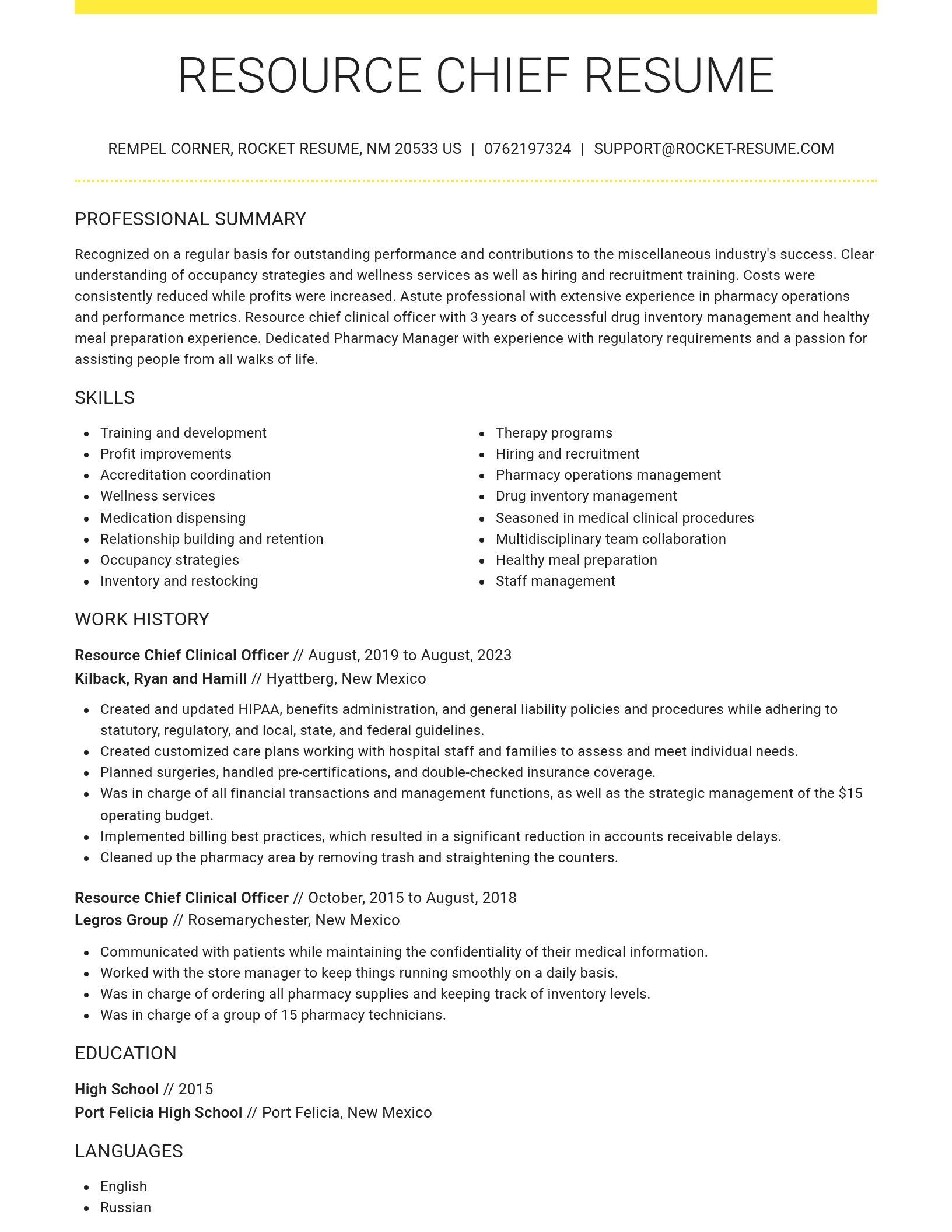 Grand resume template