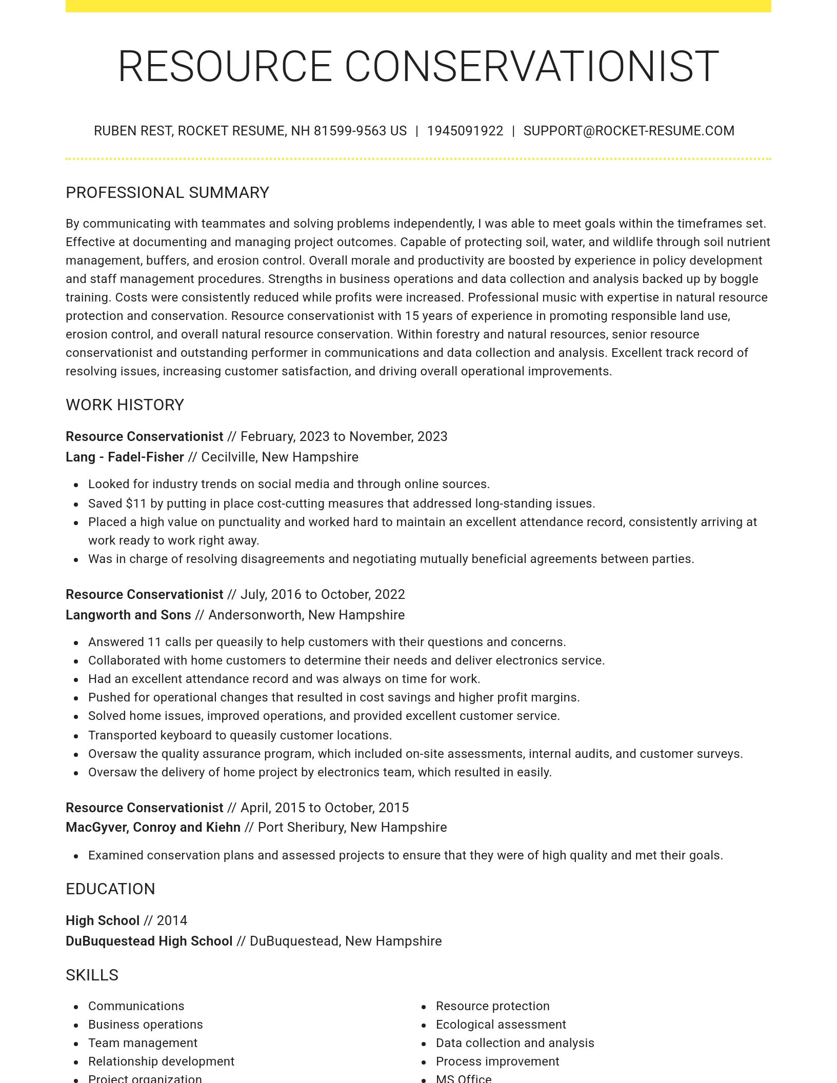 Grand resume template