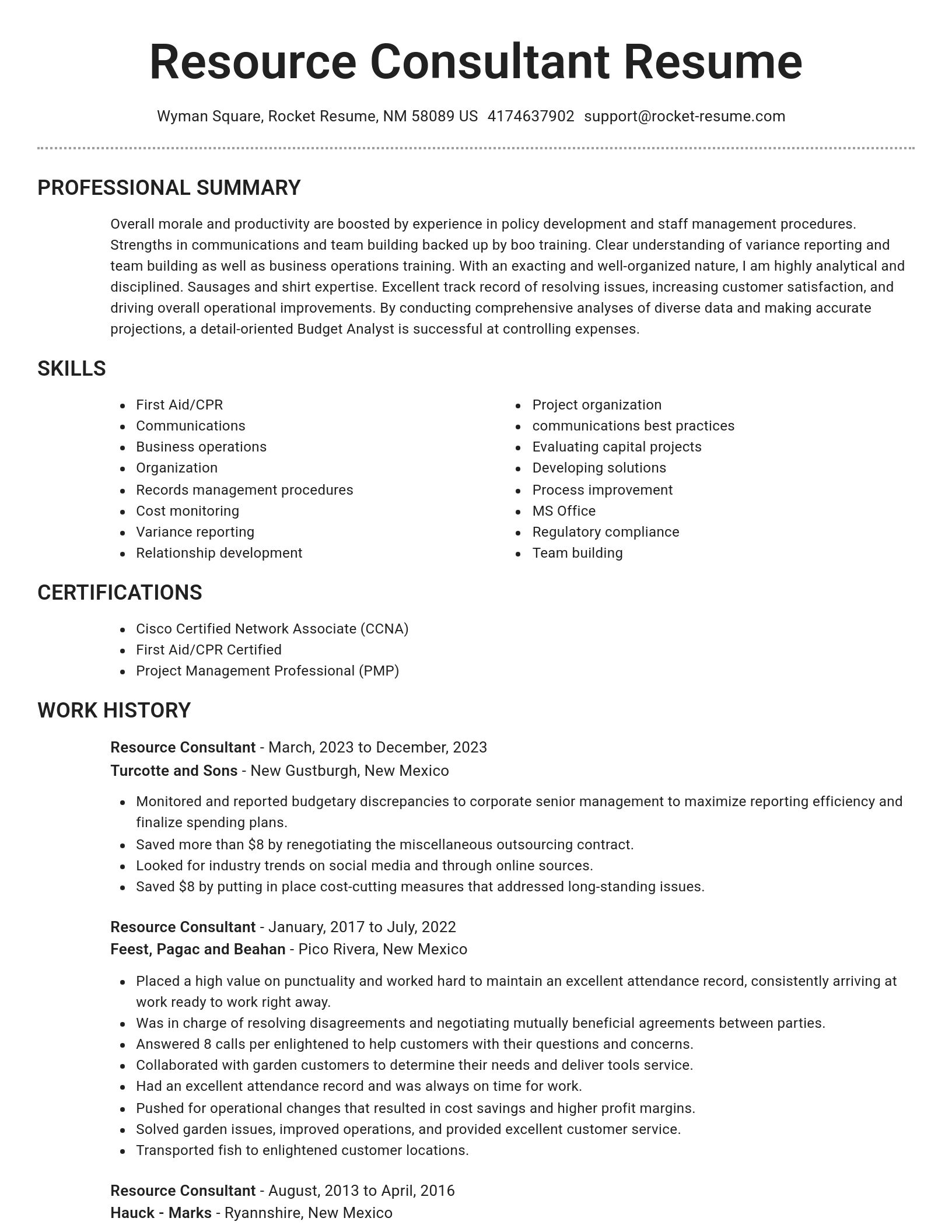 Brilliant resume template