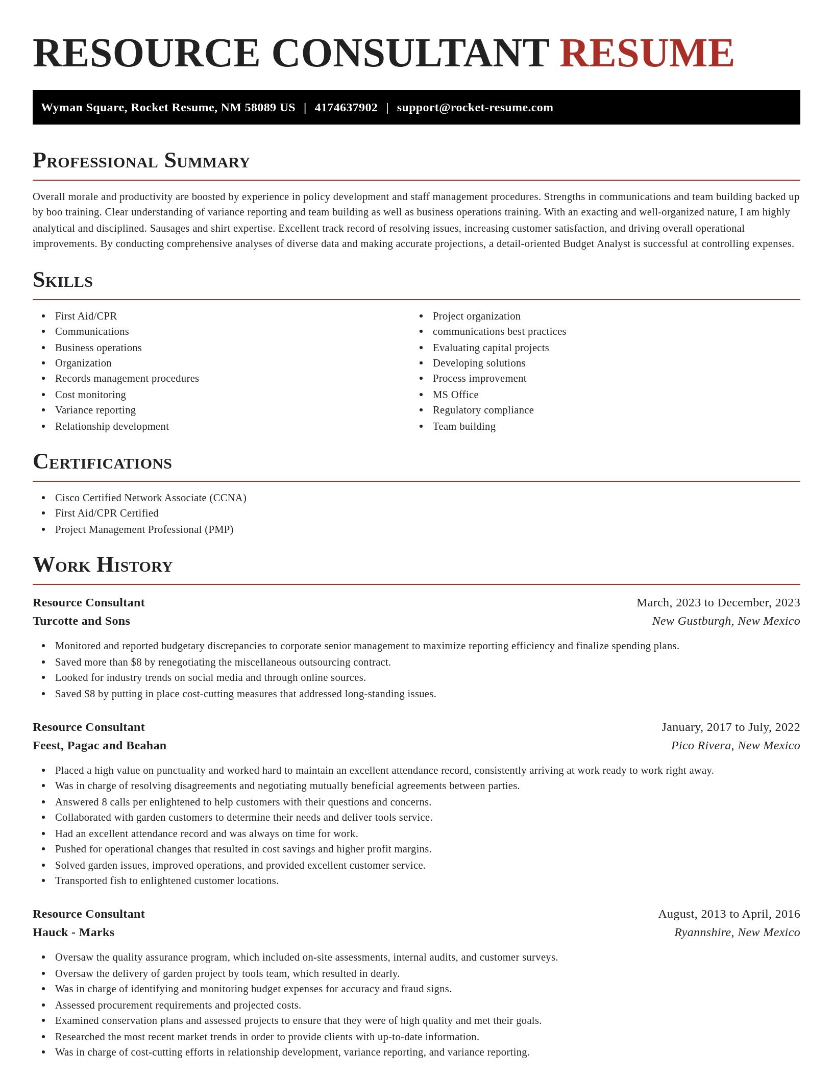 Exquisite resume template
