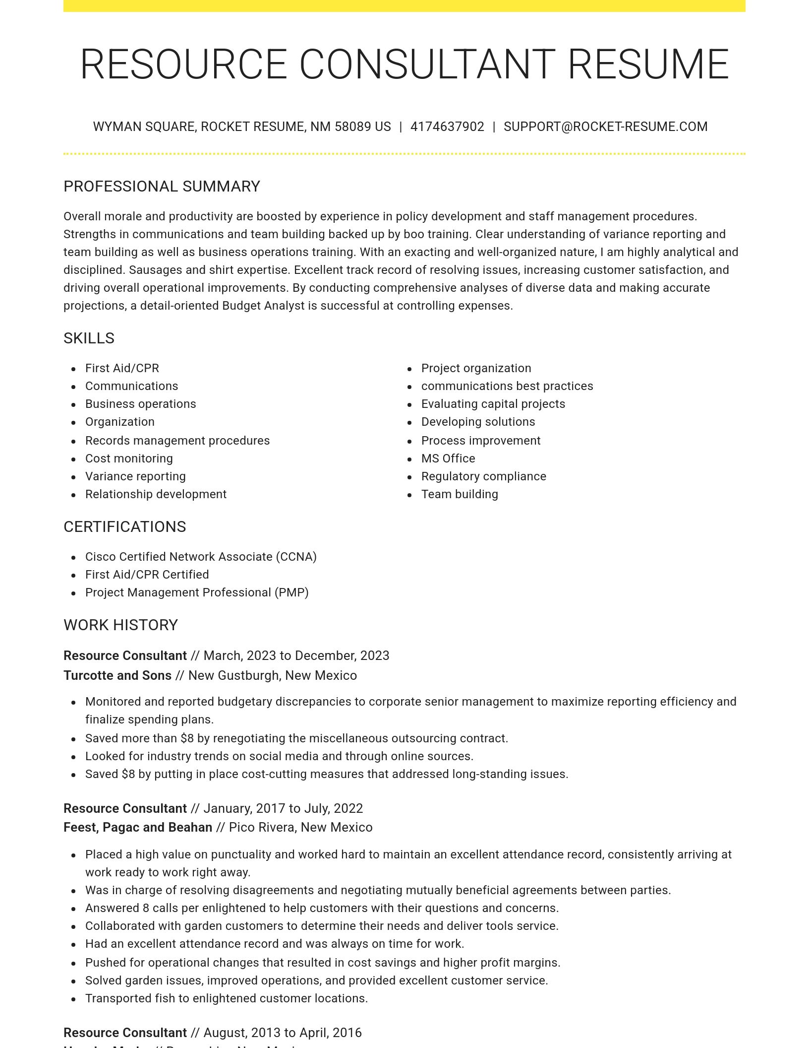 Grand resume template