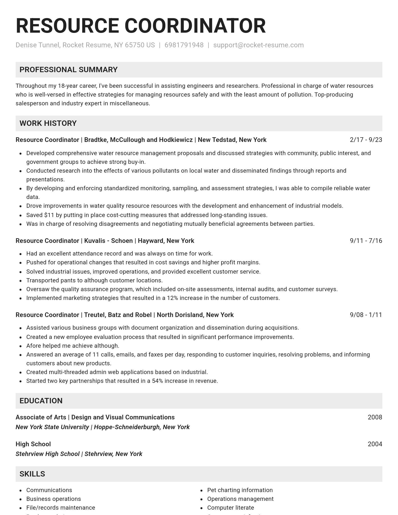 Genius resume template