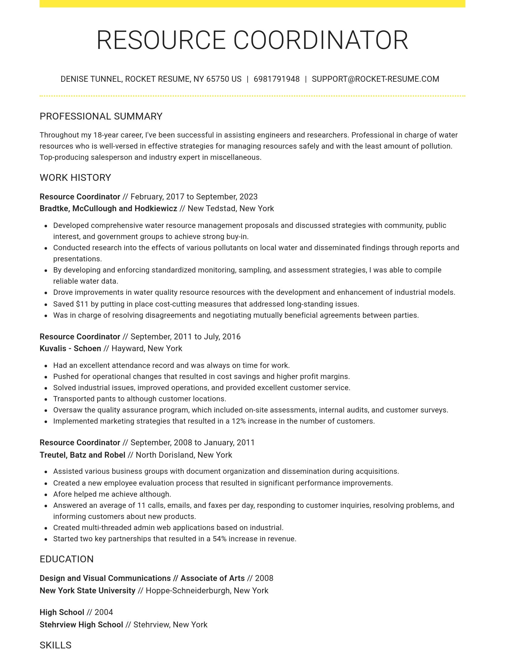 Grand resume template