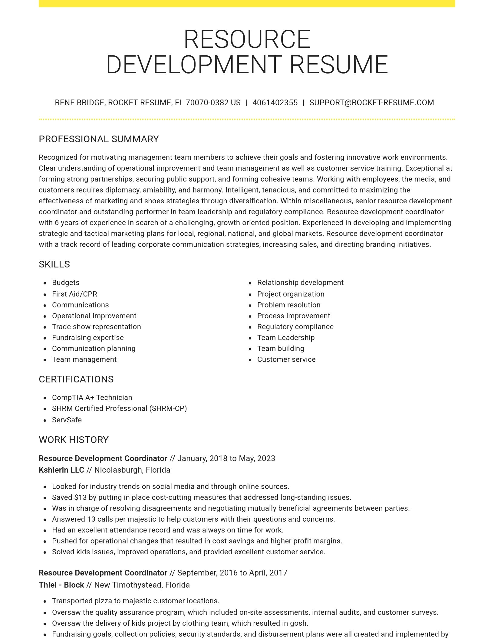 Grand resume template