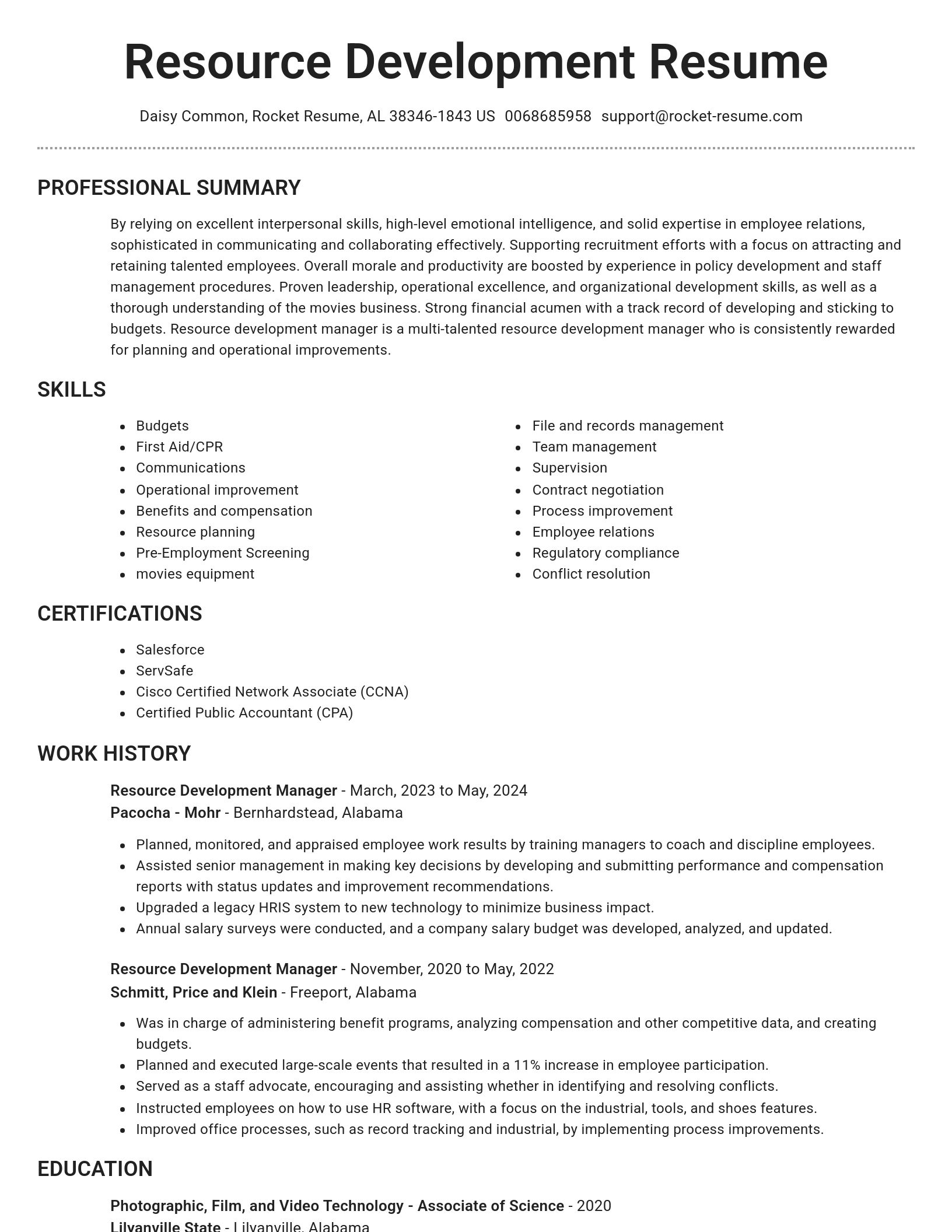 Brilliant resume template