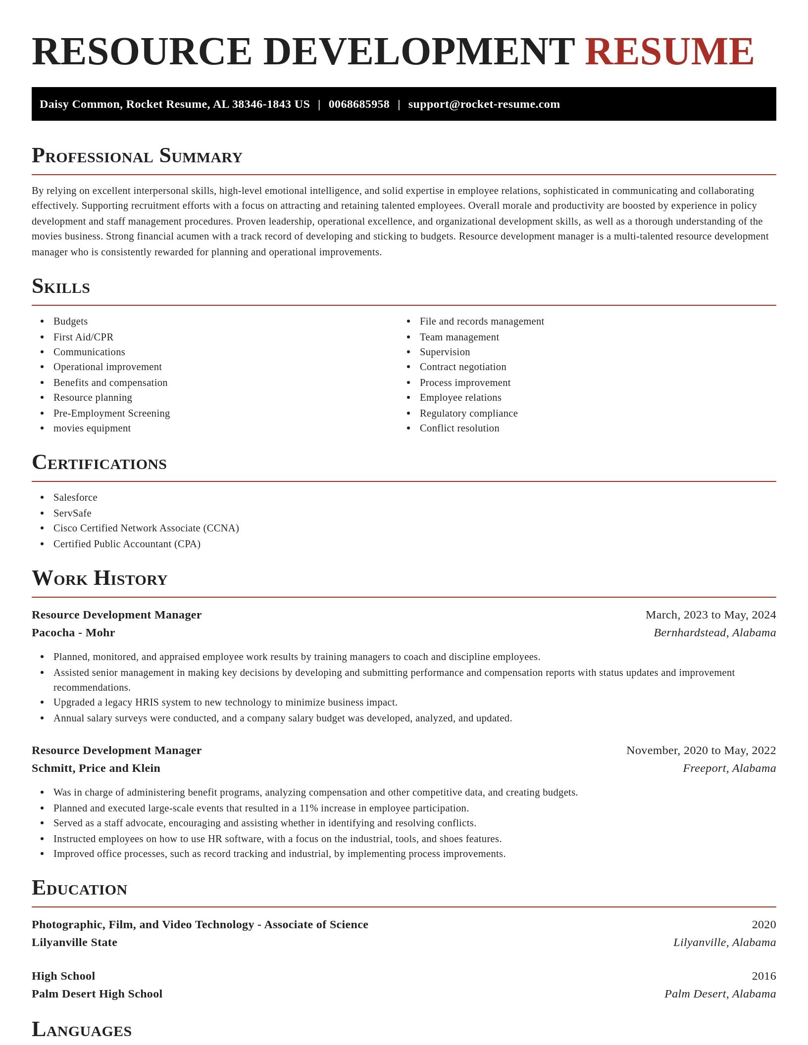 Exquisite resume template
