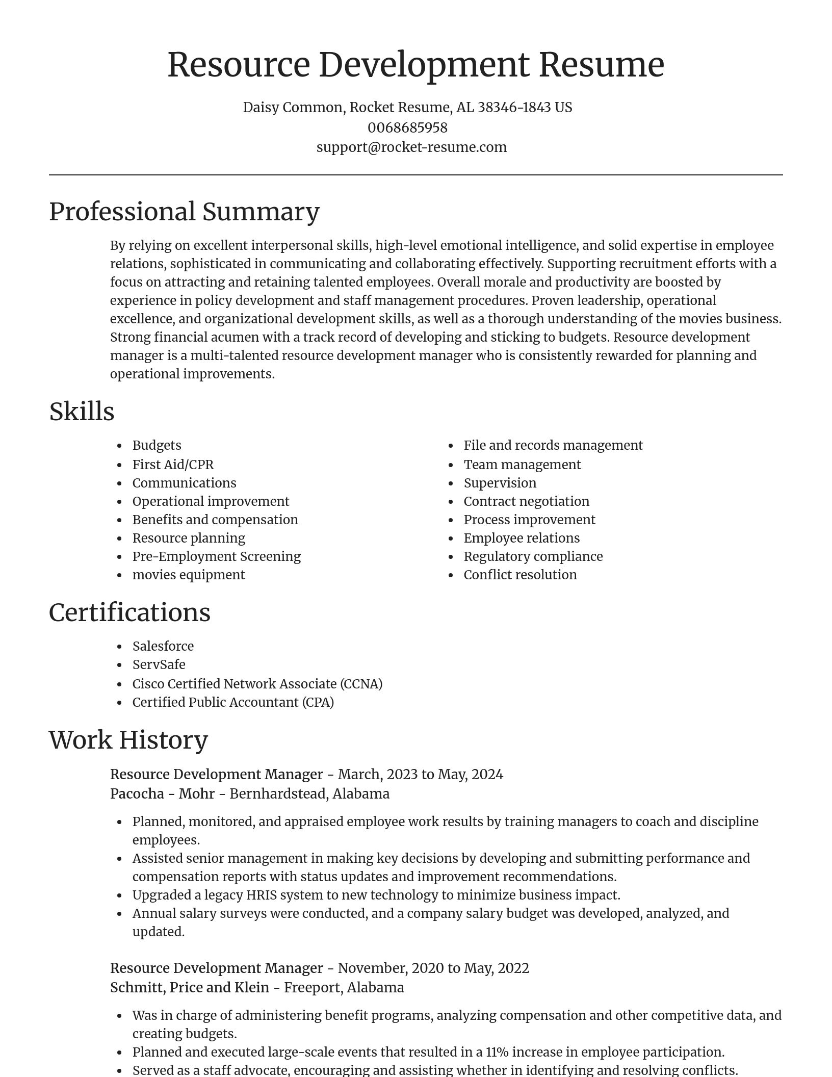 Focal Point resume template