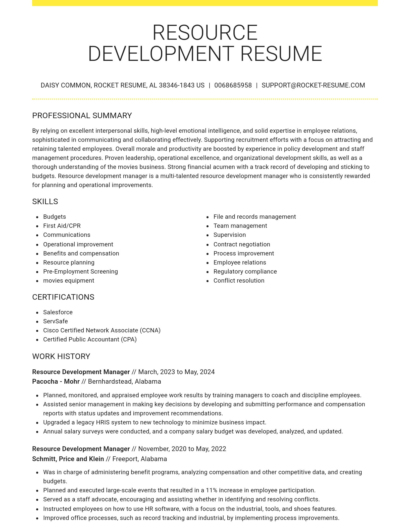 Grand resume template