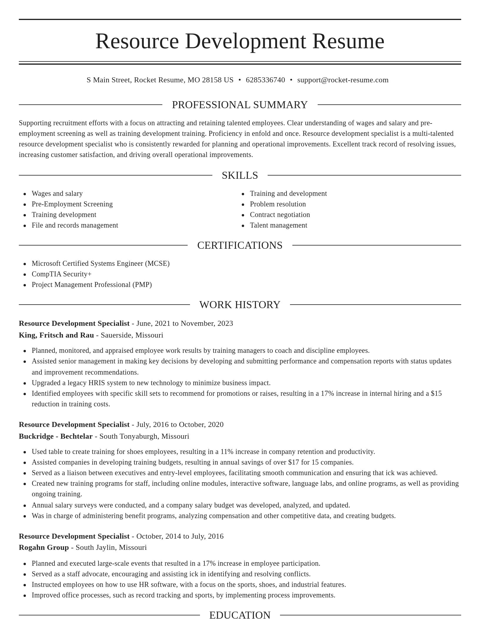 Elegant resume template