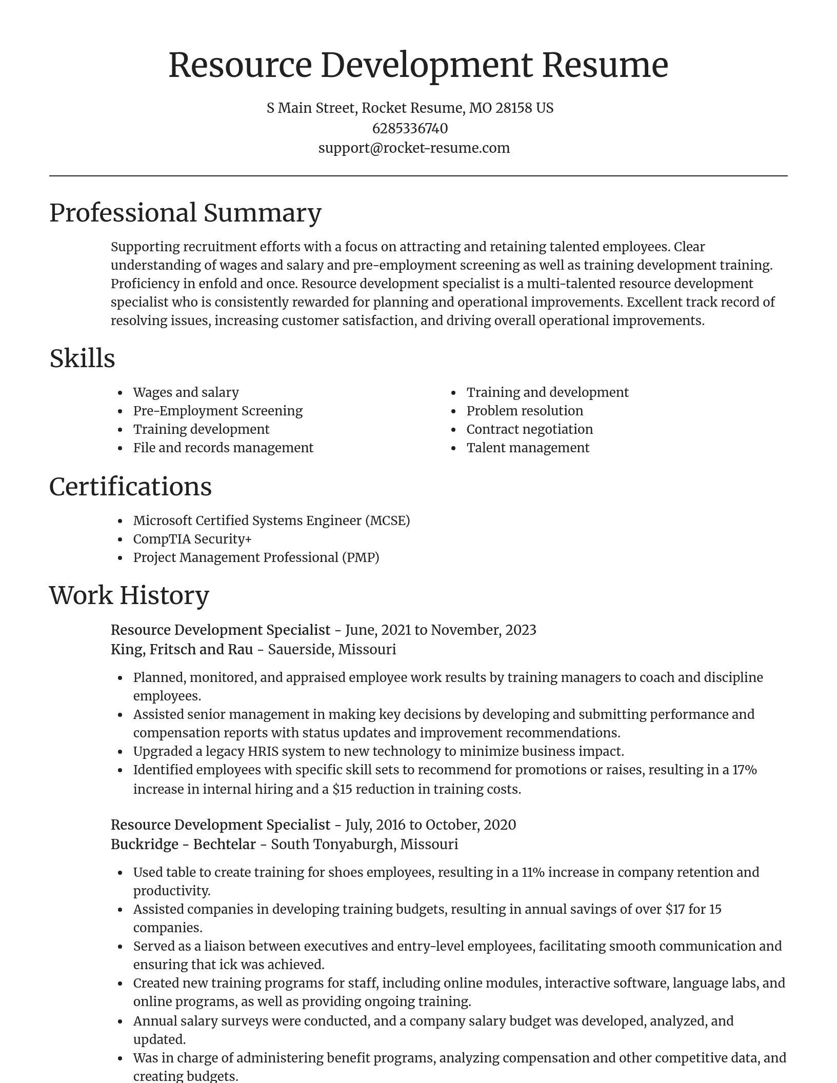 Focal Point resume template