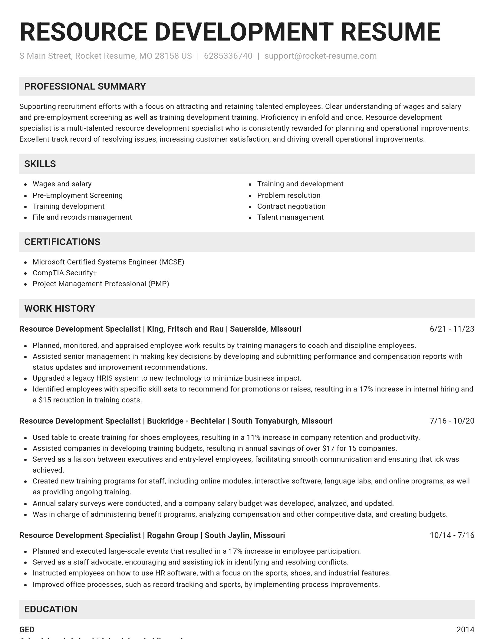 Genius resume template