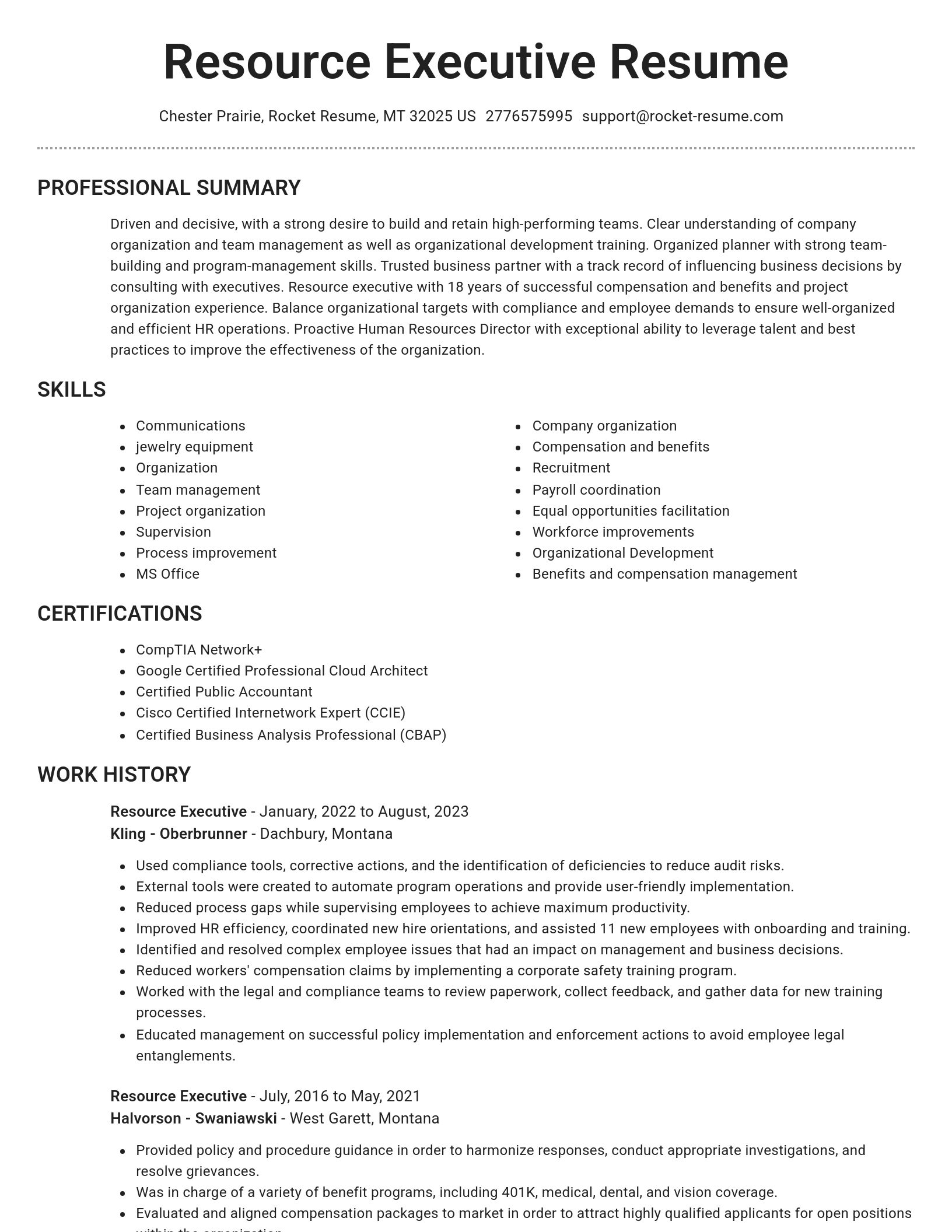 Brilliant resume template