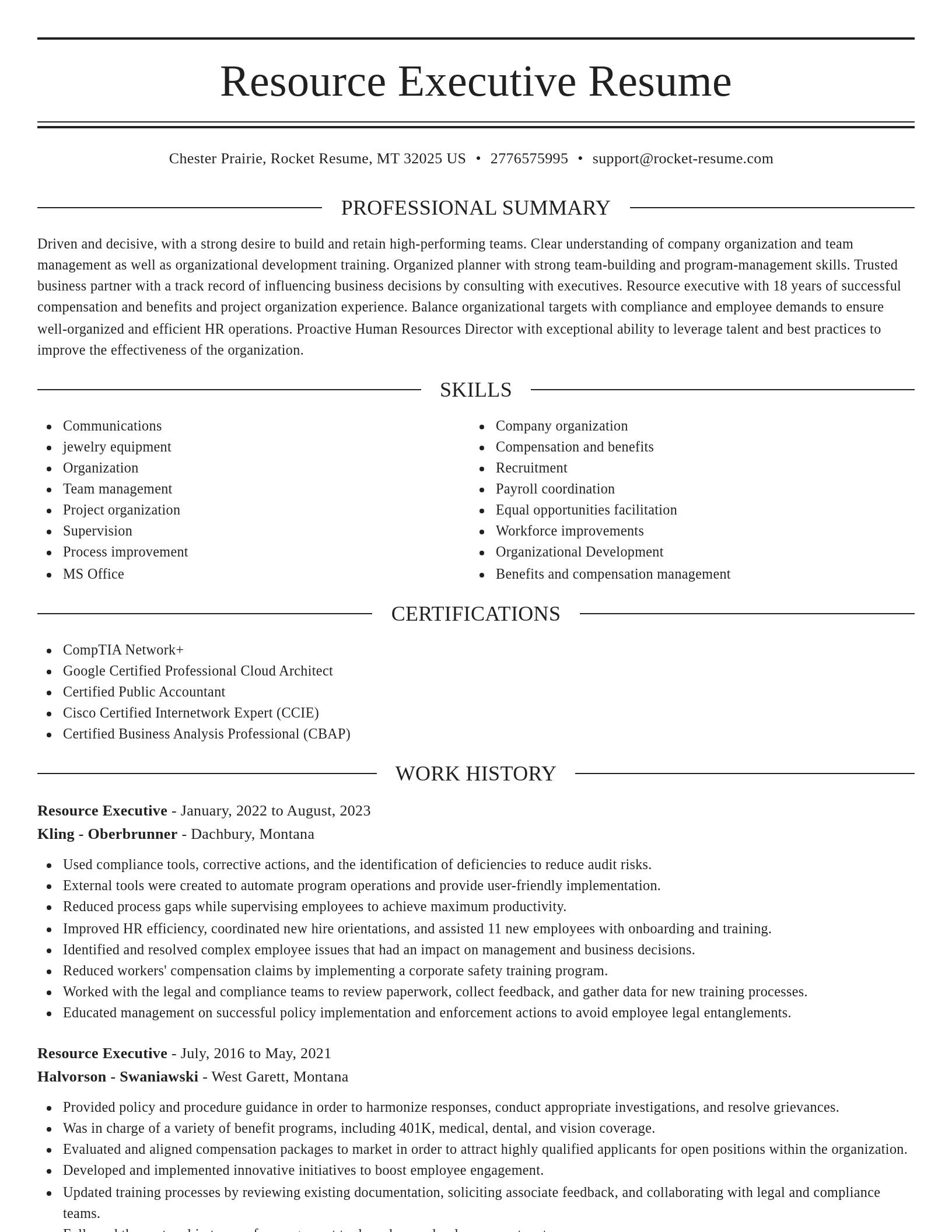 Elegant resume template