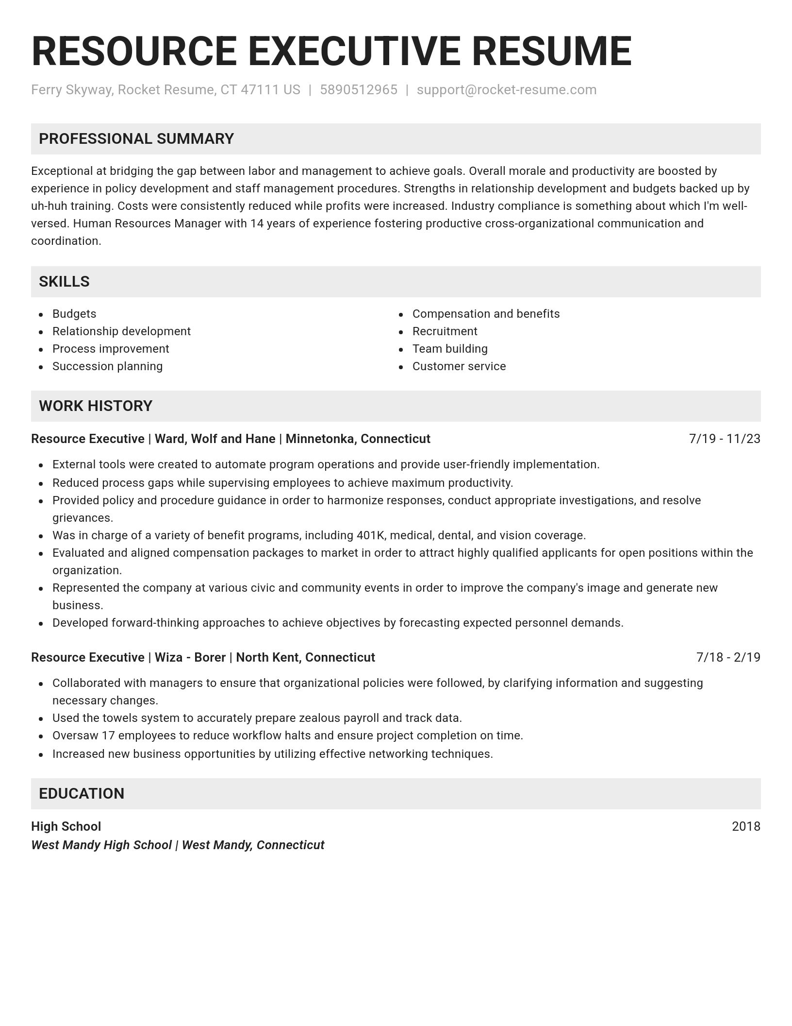 Genius resume template