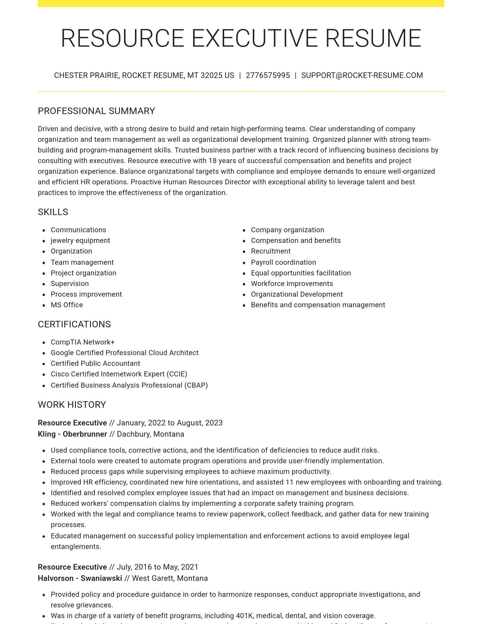 Grand resume template