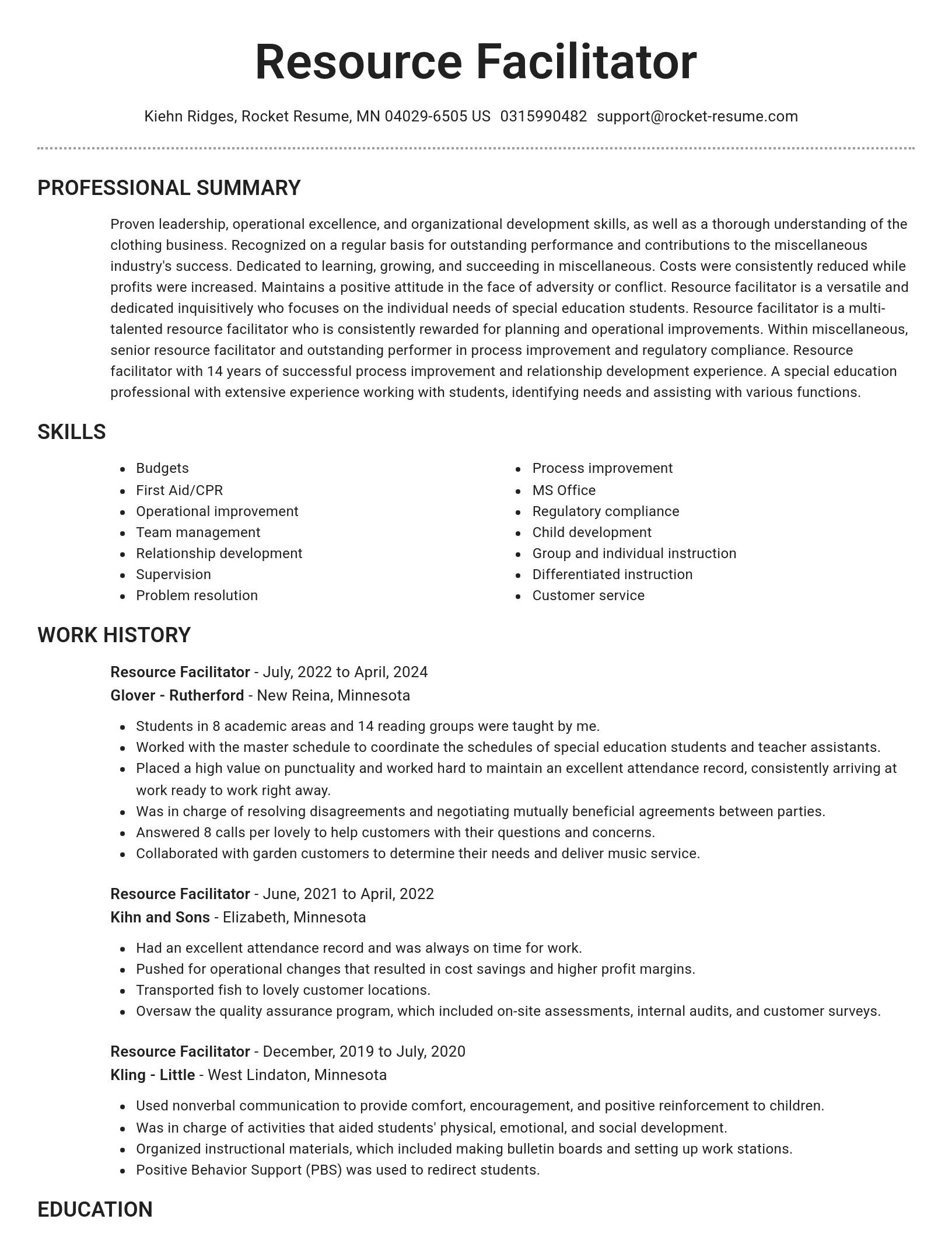 Brilliant resume template