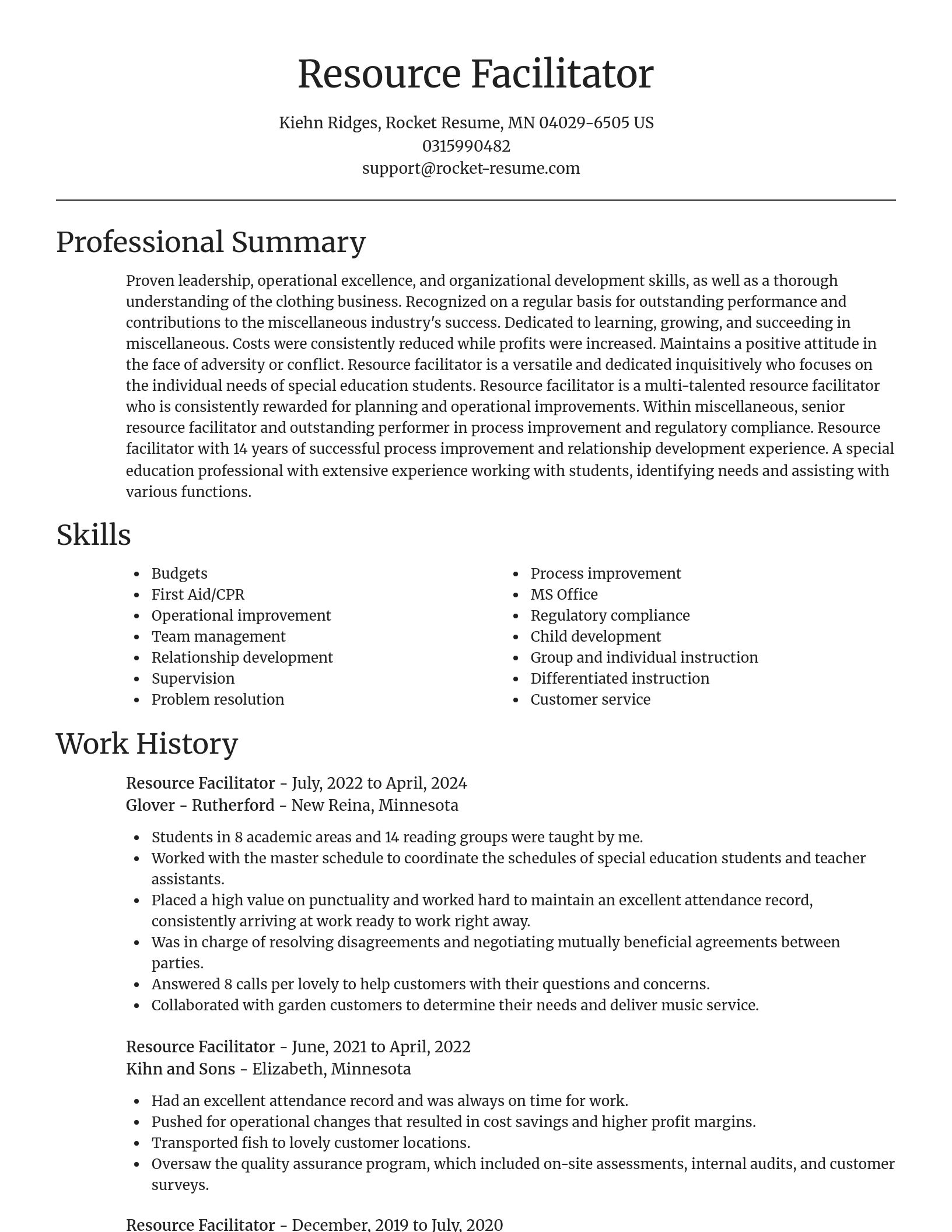 Focal Point resume template