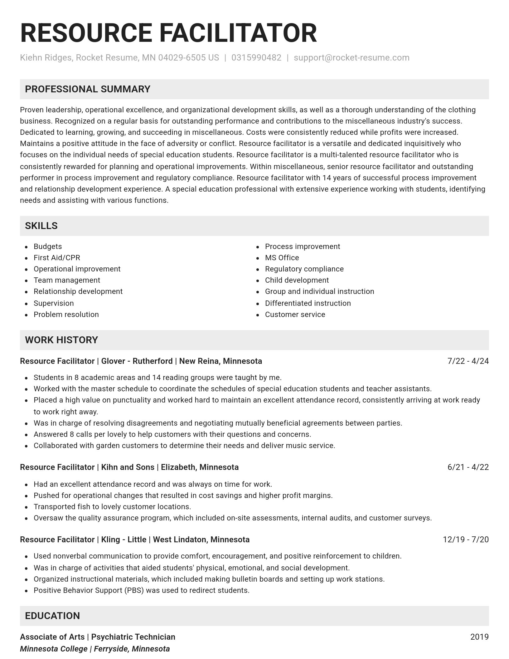 Genius resume template