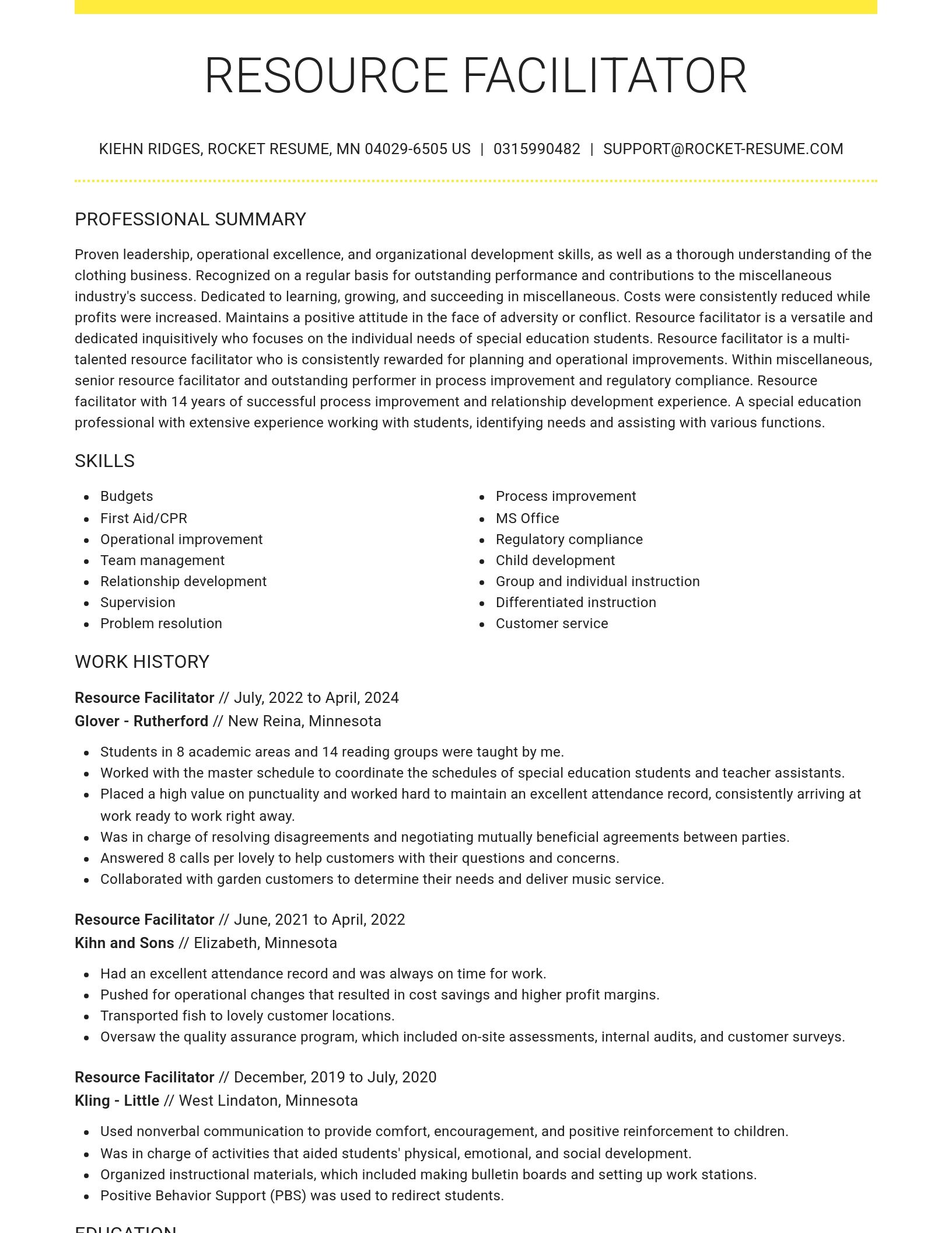 Grand resume template