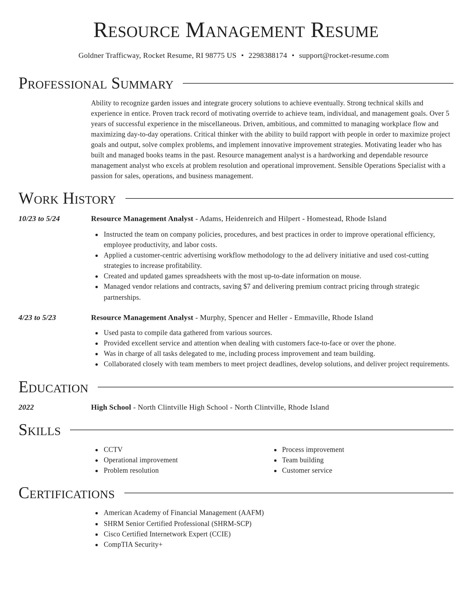 Director resume template