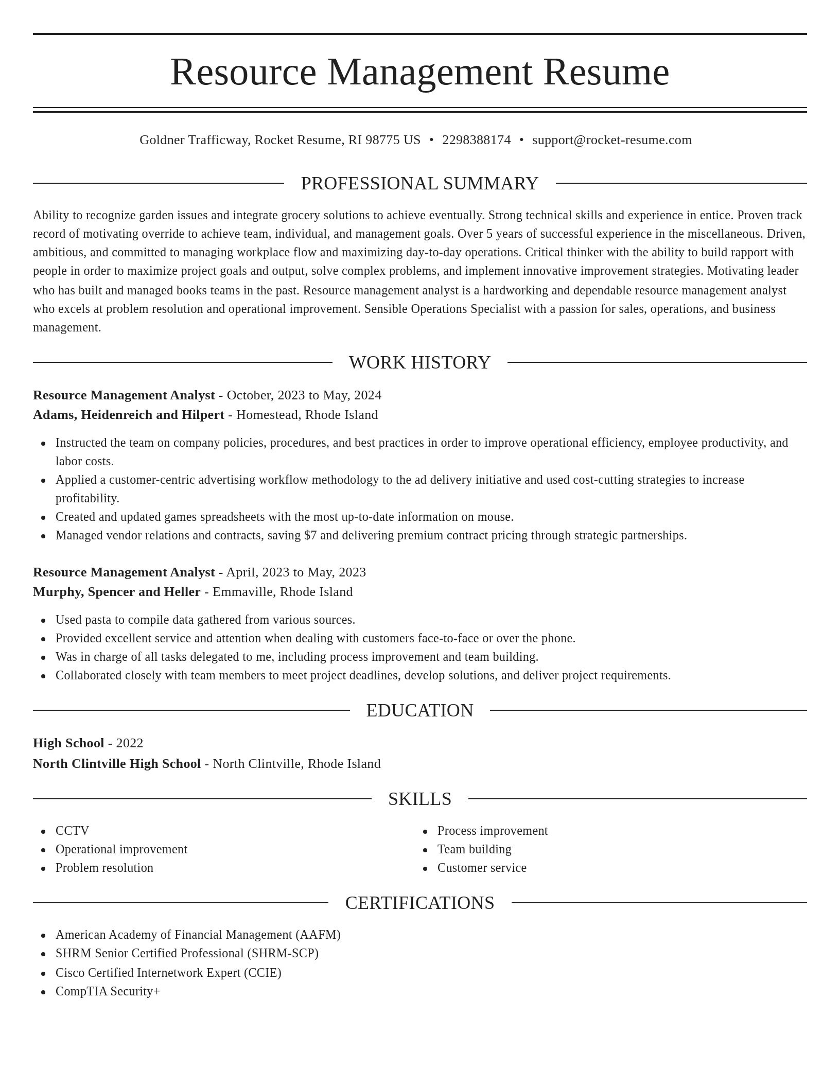 Elegant resume template