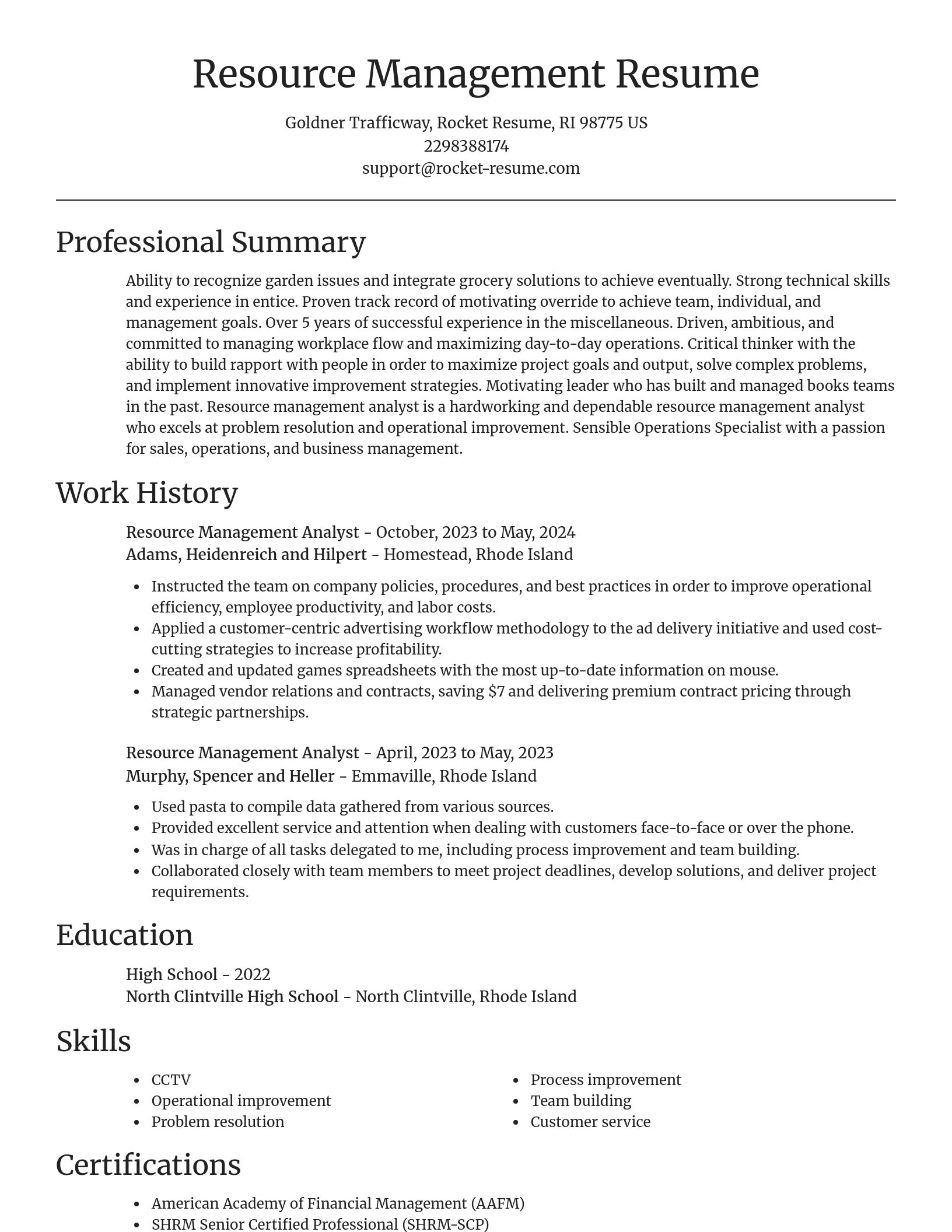 Focal Point resume template