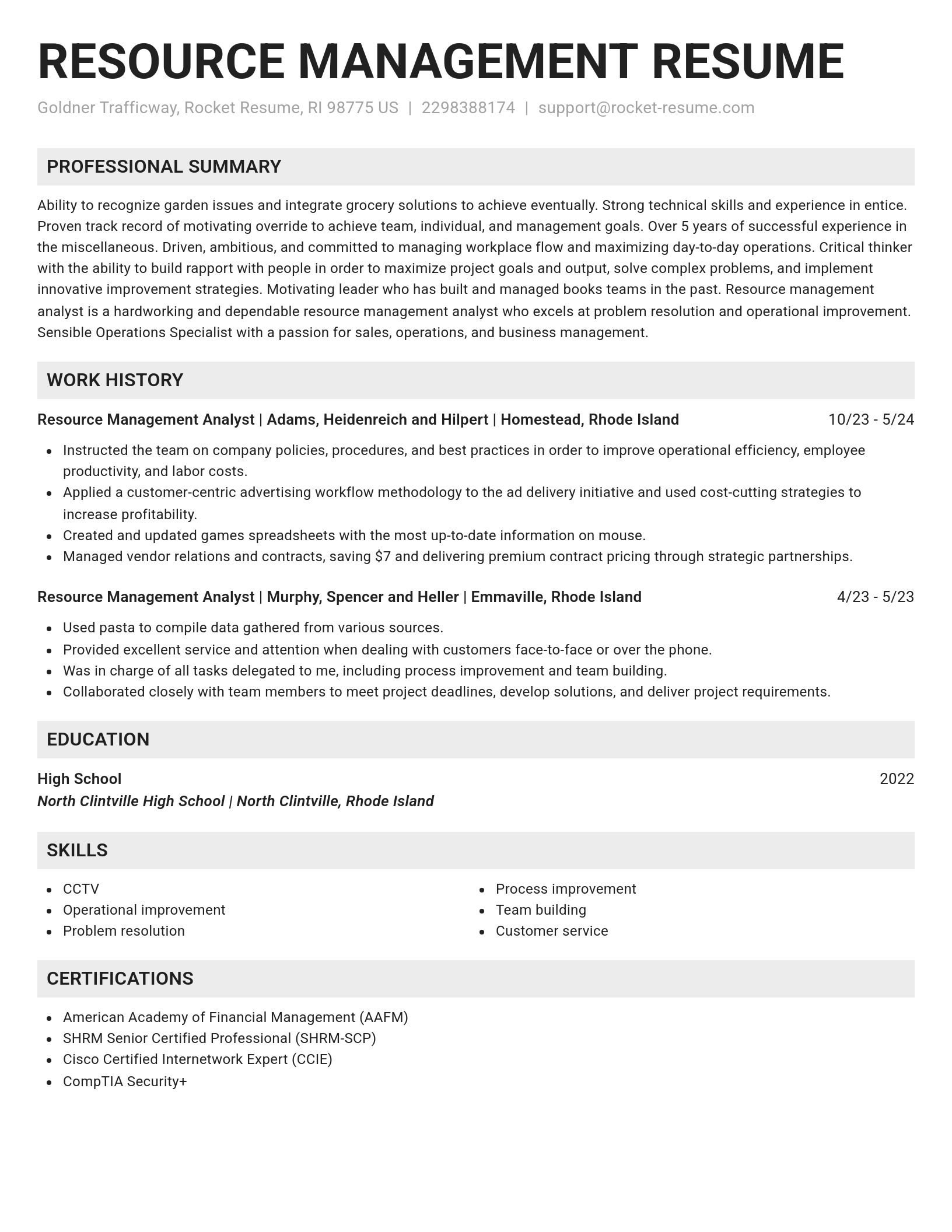 Genius resume template