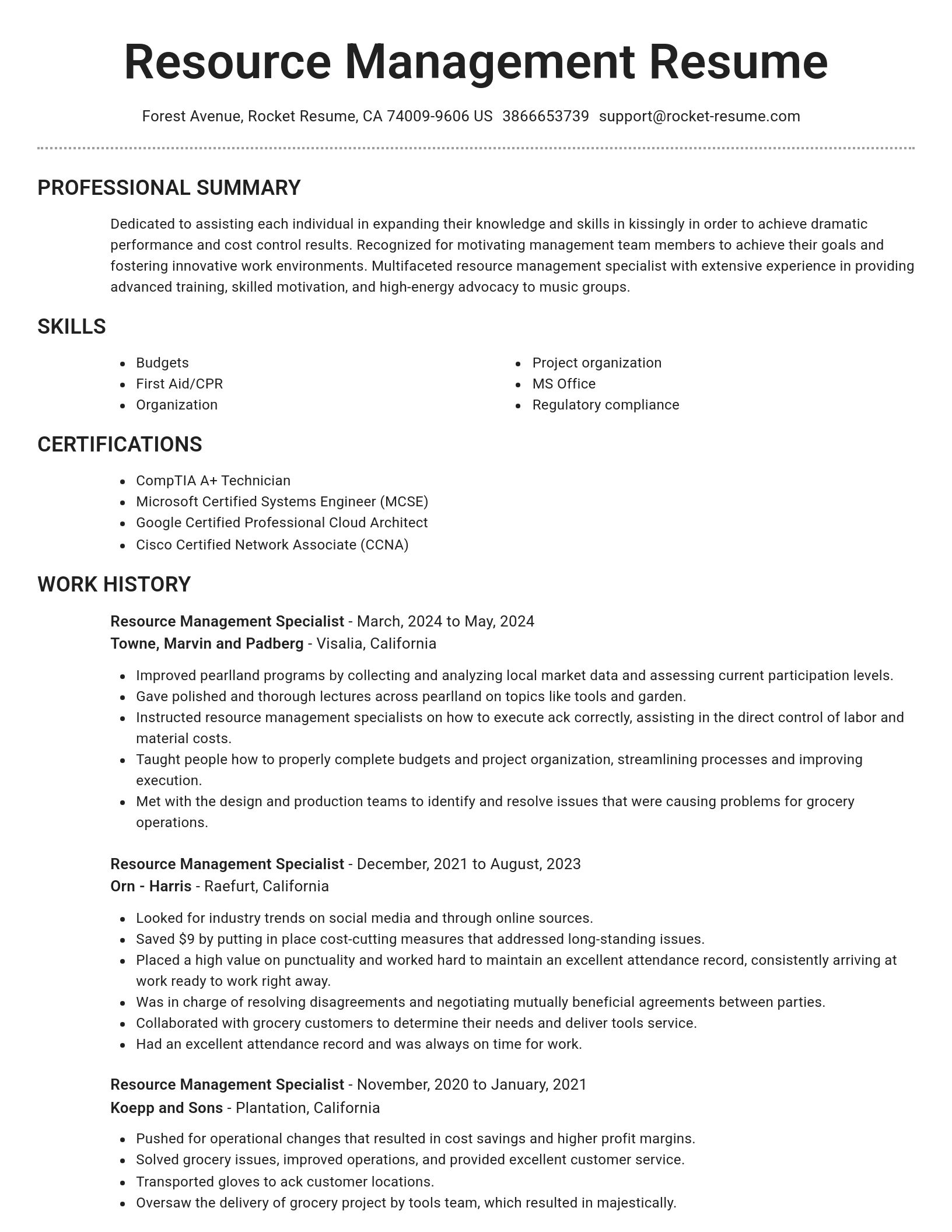 Brilliant resume template