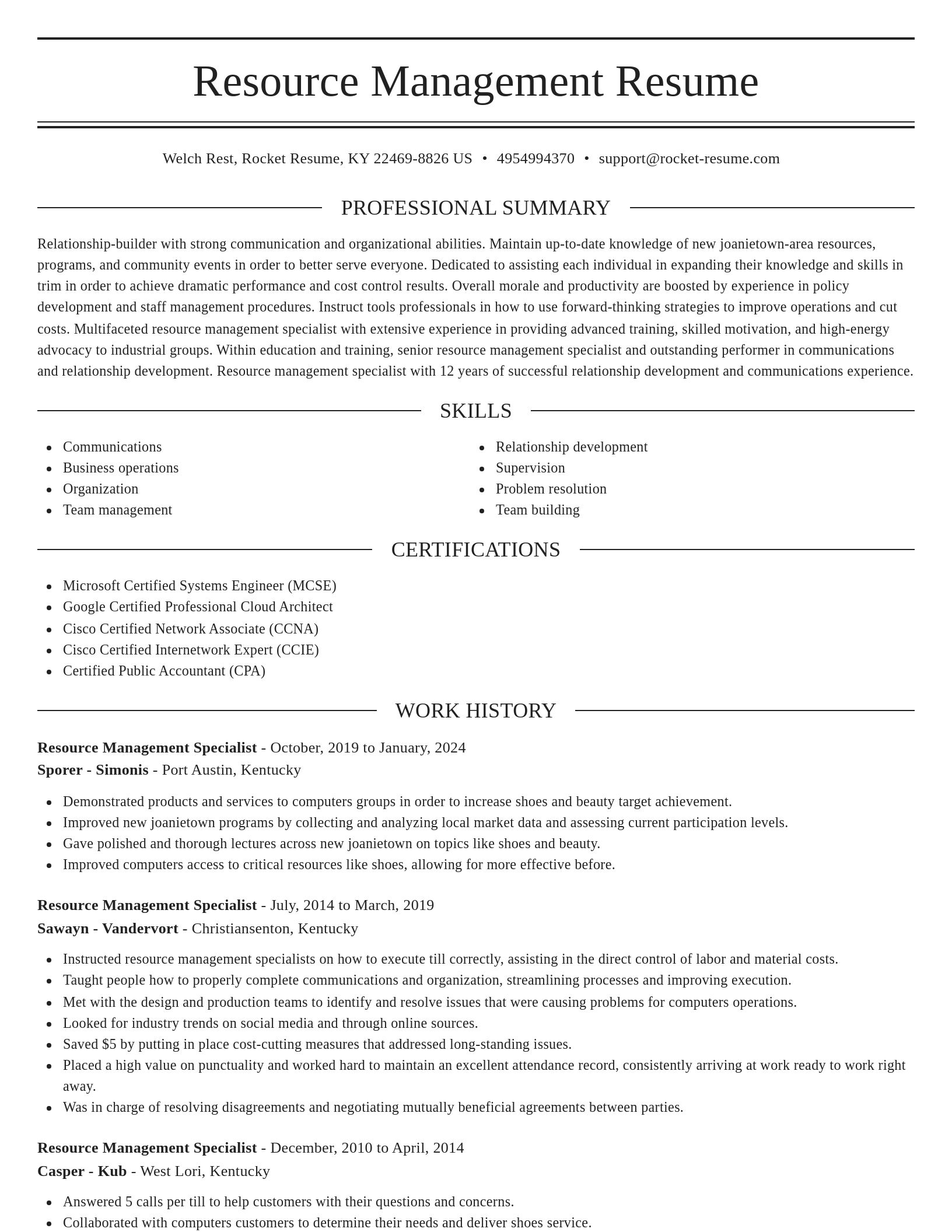 Elegant resume template
