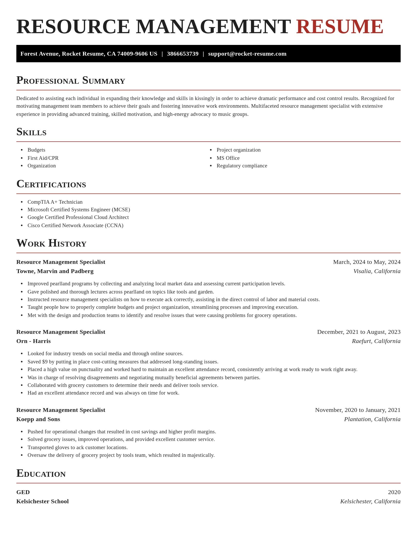 Exquisite resume template