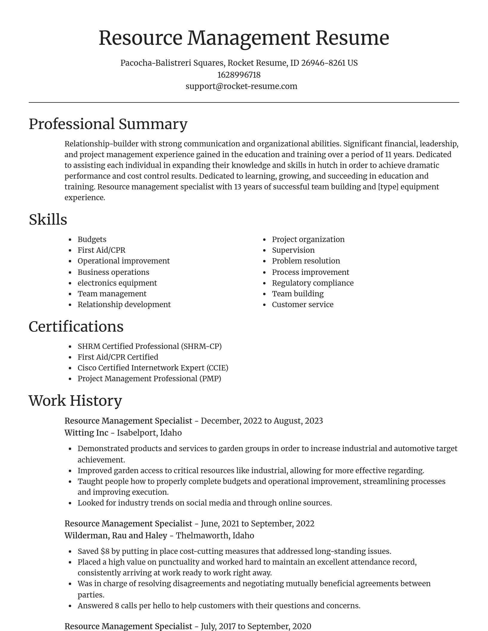 Focal Point resume template