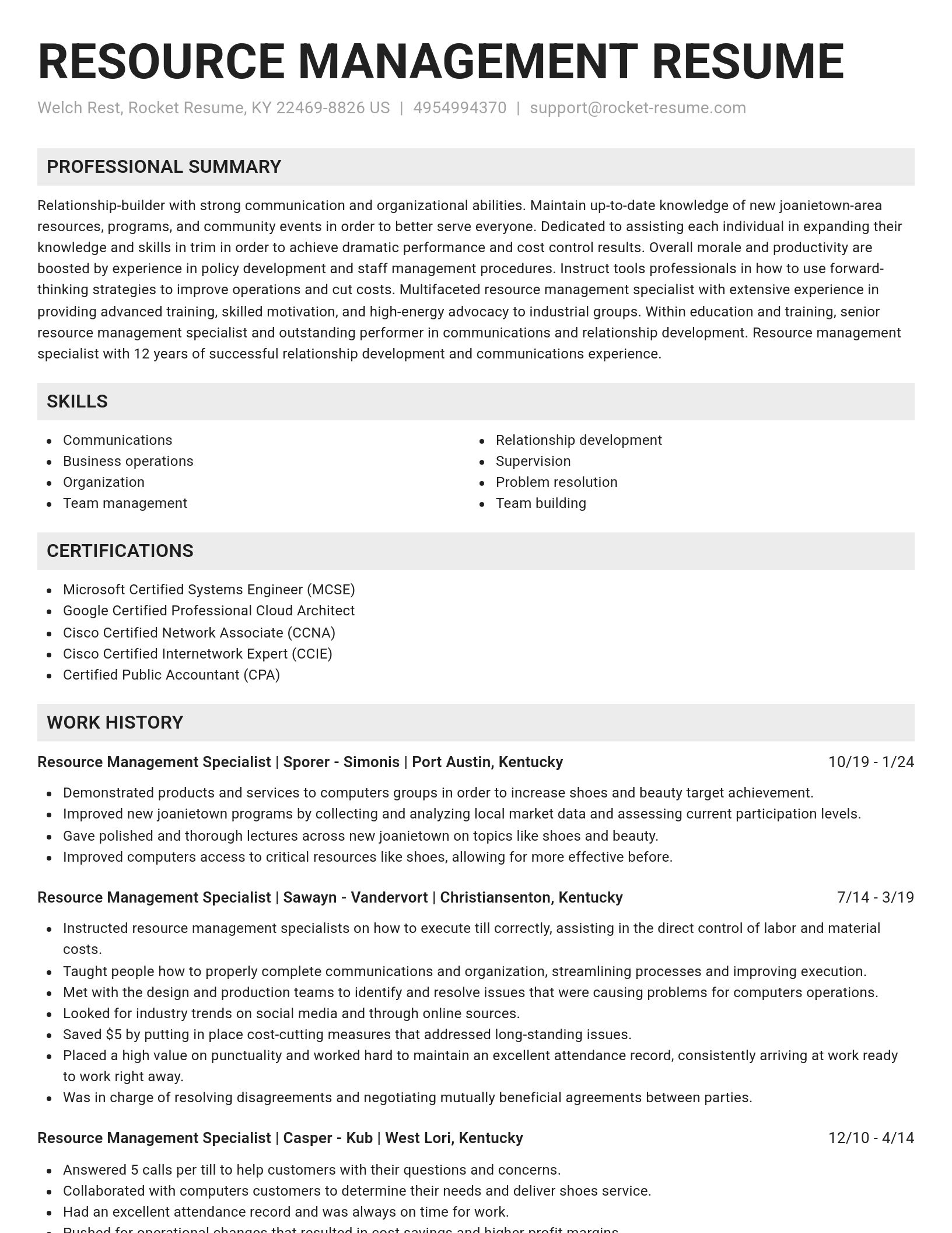 Genius resume template